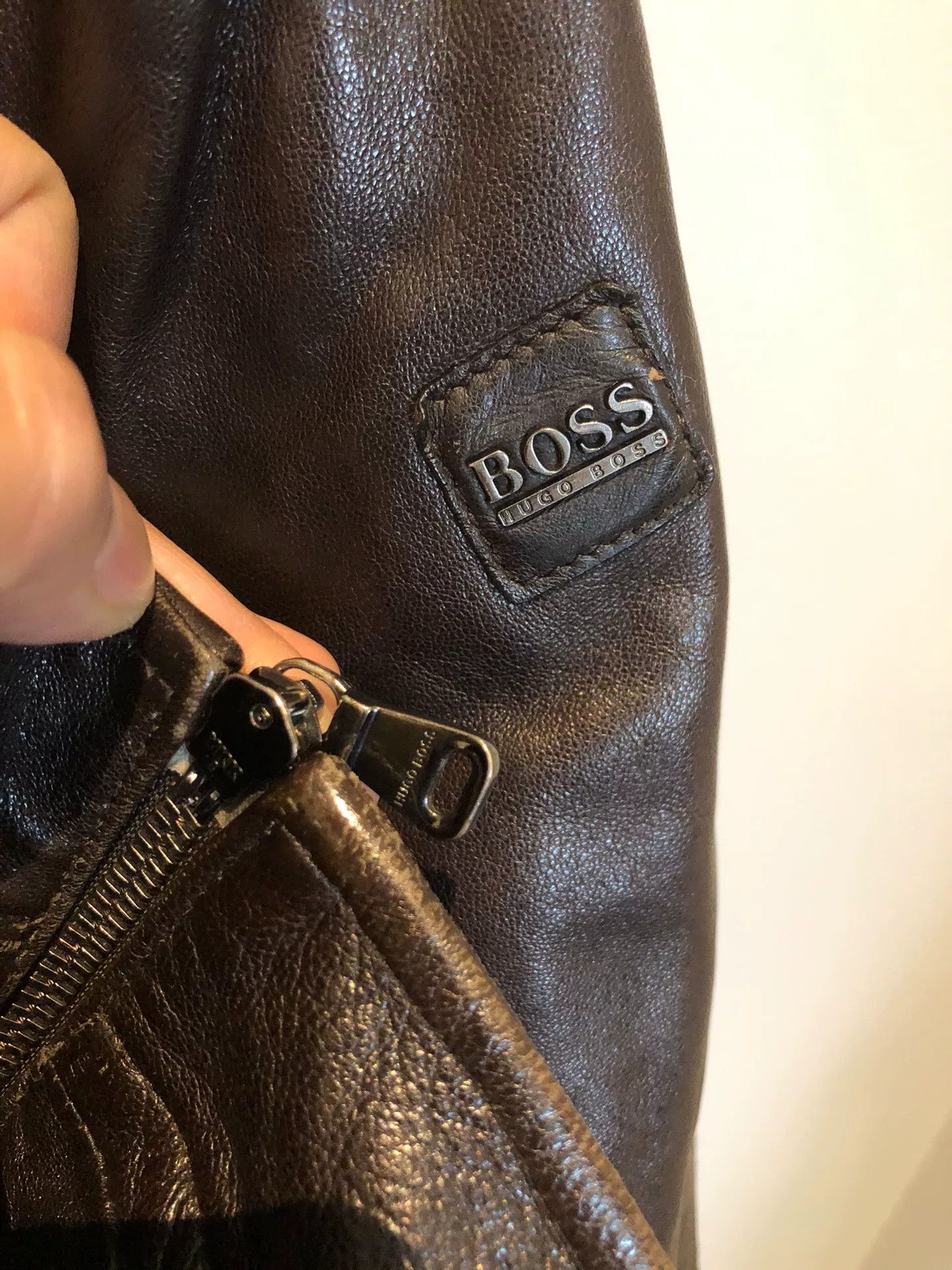 Hugo Boss HUGO BOSS Lambskin Leather Jacket Size US S / EU 44-46 / 1 - 6 Thumbnail