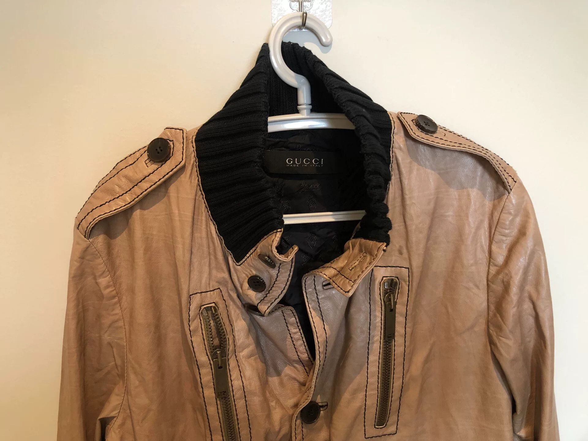 Gucci Gucci Men's Stand-Collar Calfskin Jacket Size US M / EU 48-50 / 2 - 3 Thumbnail