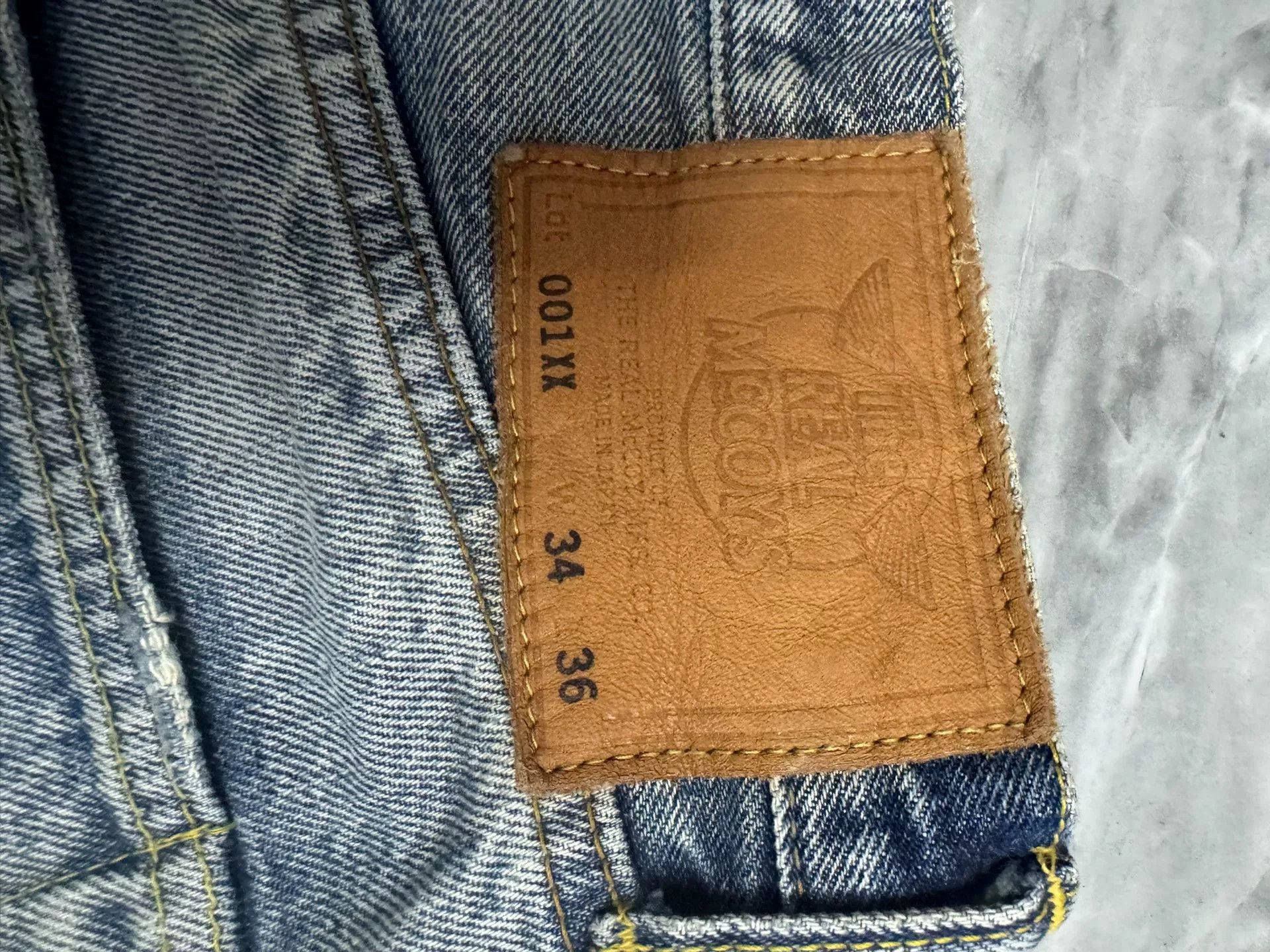 The Real McCoy's The Real McCoy 001XX Washed Jeans Size US 34 / EU 50 - 3 Thumbnail