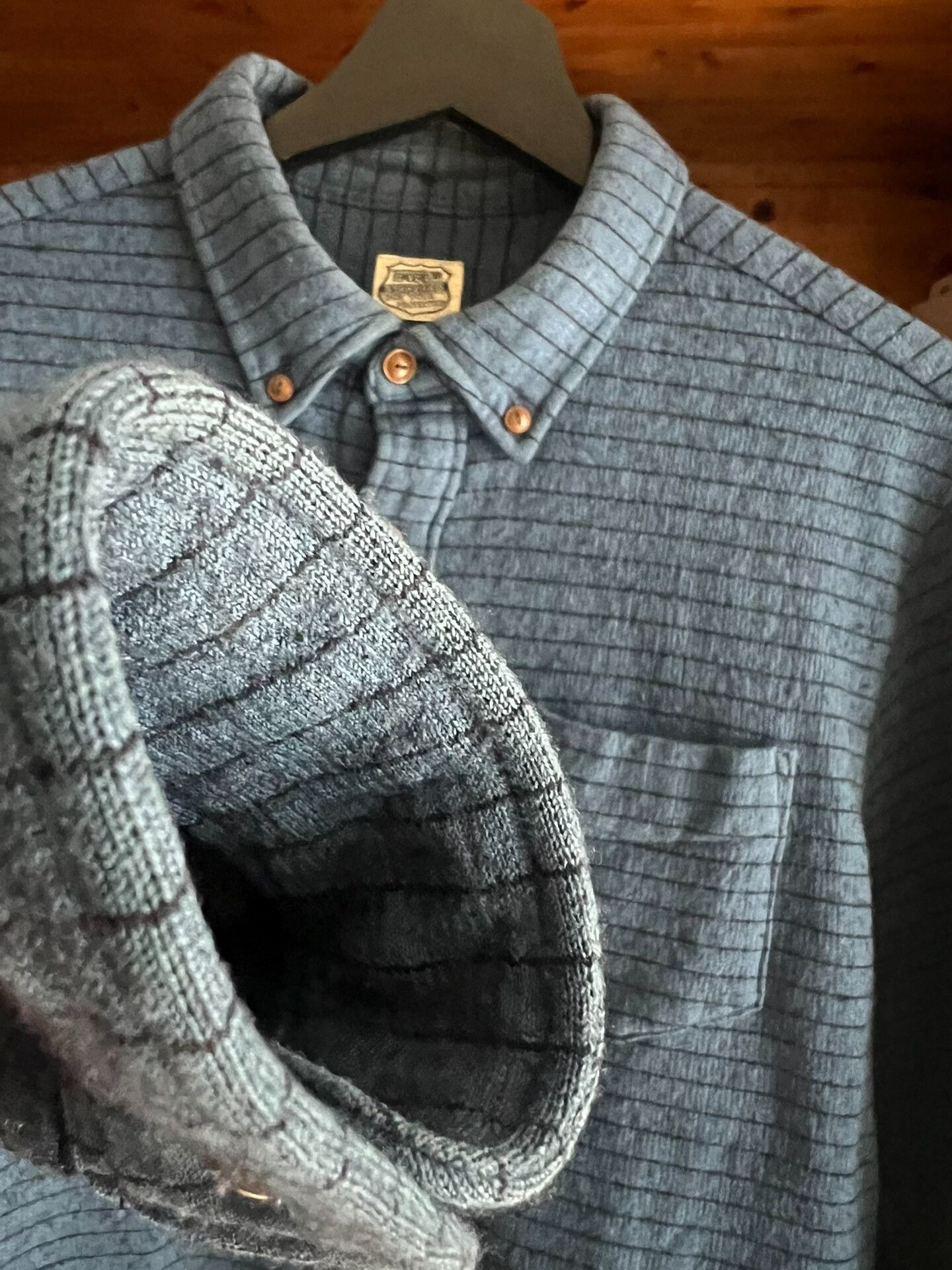 Tenderloin Vintage Indigo Dyed Wool Pullover Shirt Size US M / EU 48-50 / 2 - 4 Thumbnail