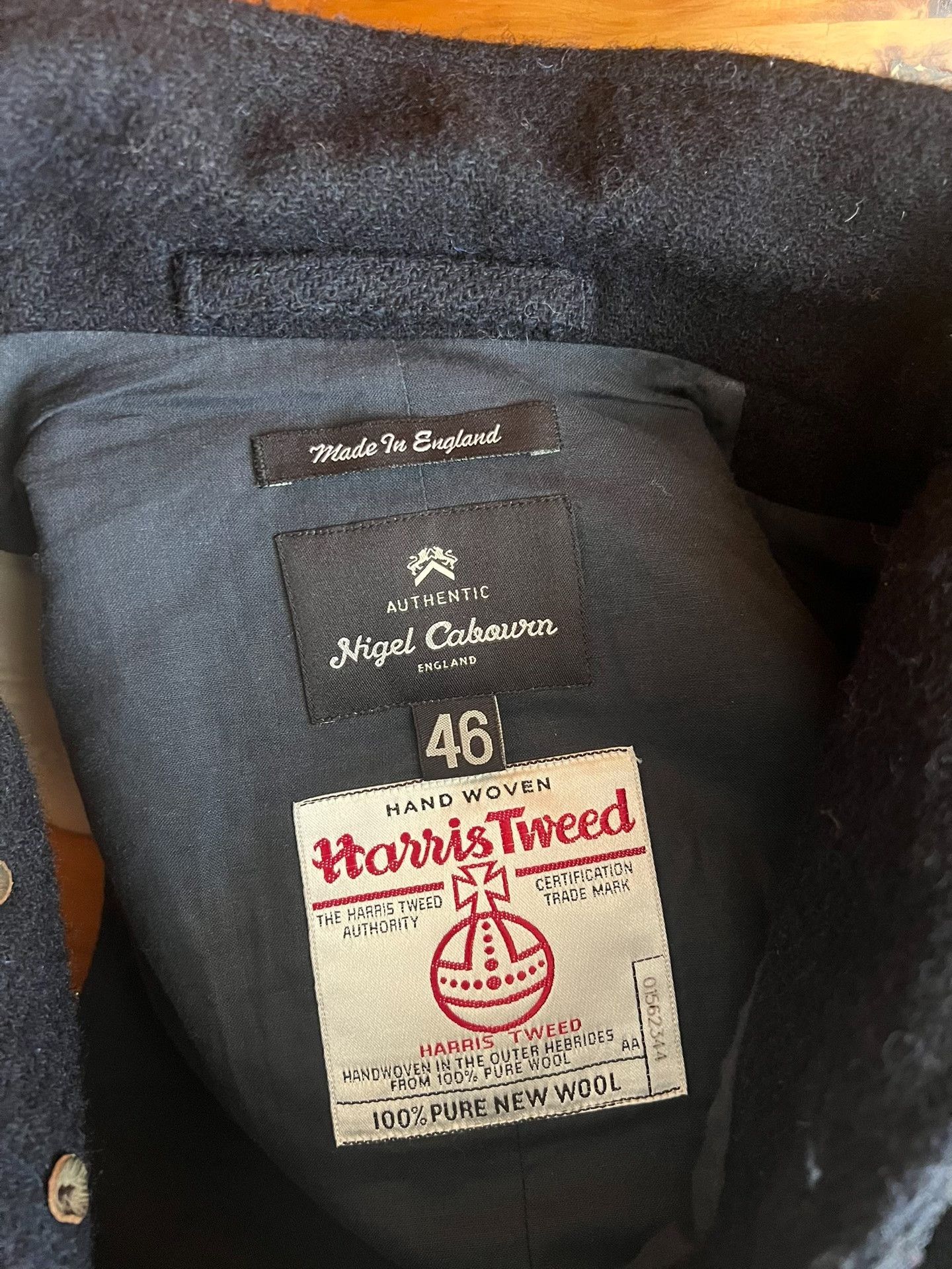 Nigel Cabourn Nigel Cabourn Indigo Harris Wool Vest Size US S / EU 44-46 / 1 - 9 Thumbnail