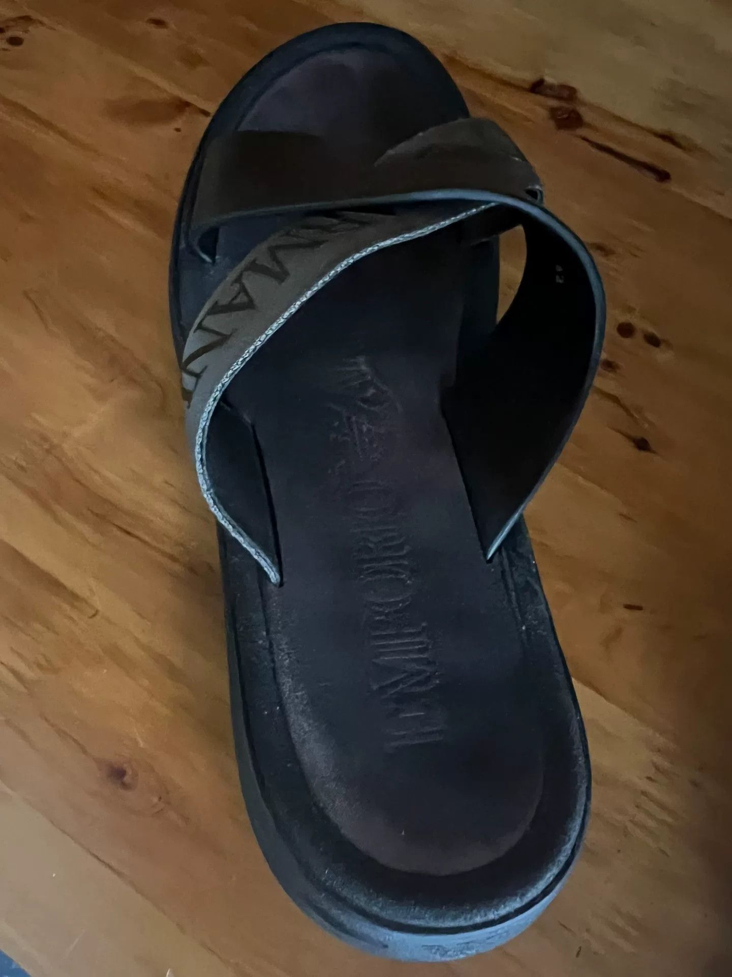 Emporio Armani Emporio Armani Leather Slippers Size US 9 / EU 42 - 6 Thumbnail