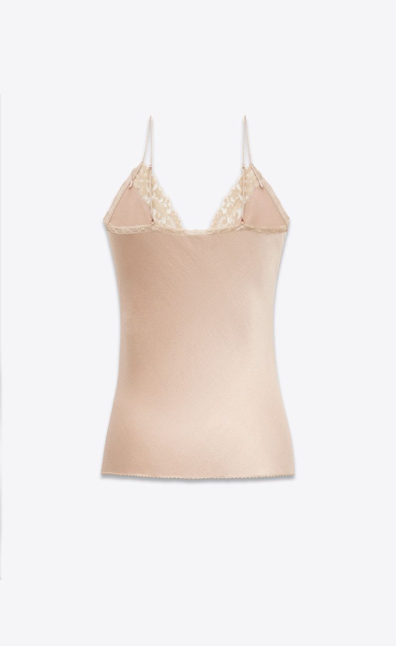 Saint Laurent Paris lingerie top in silk satin and lace Size XS / US 0-2 / IT 36-38 - 2 Thumbnail
