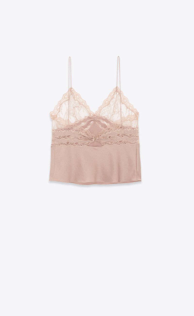 Saint Laurent Paris lingerie top in silk satin crepe Size XL / US 12-14 / IT 48-50 - 2 Thumbnail