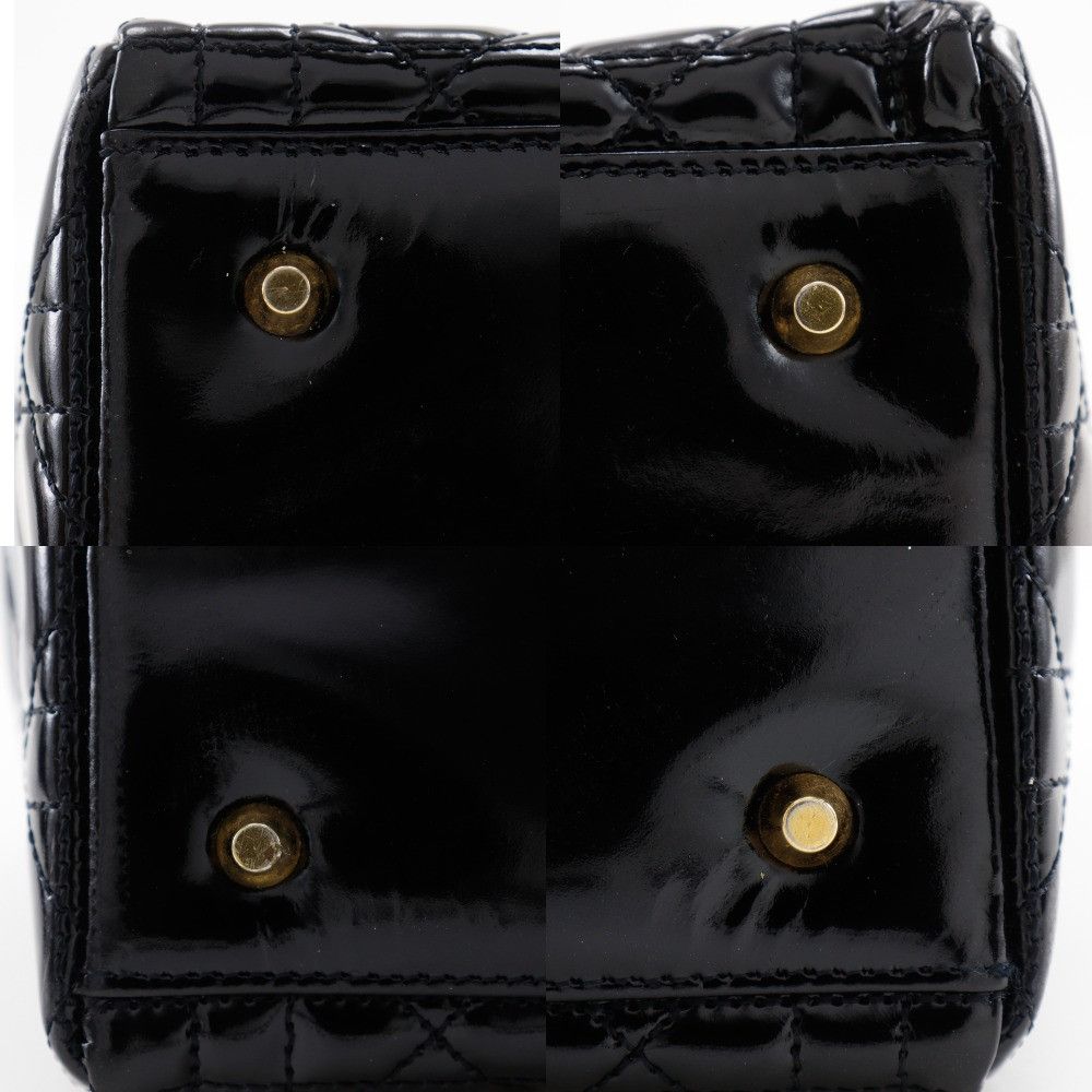 Dior Dior Christian Dior Lady Dior Patent Leather Handbag Leather Handbag DUTY FREE for USA Size ONE SIZE - 7 Thumbnail