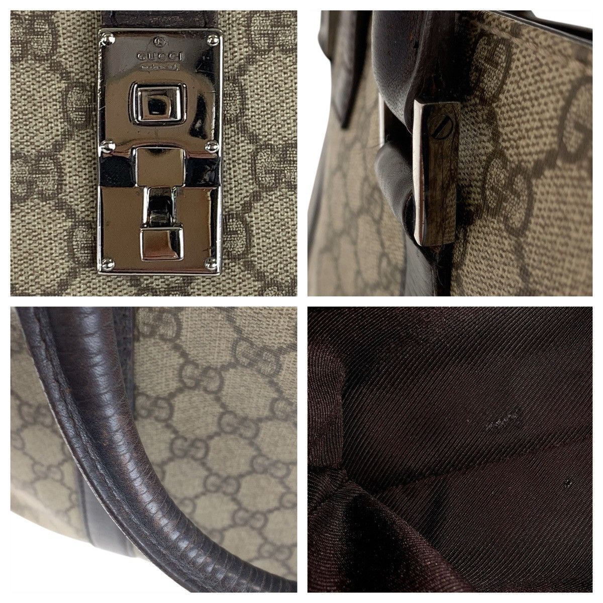 Gucci Gucci Gucci GG Supreme Canvas Leather Business Bag Leather Business Bag 114262 DUTY FREE for USA Size ONE SIZE - 4 Thumbnail