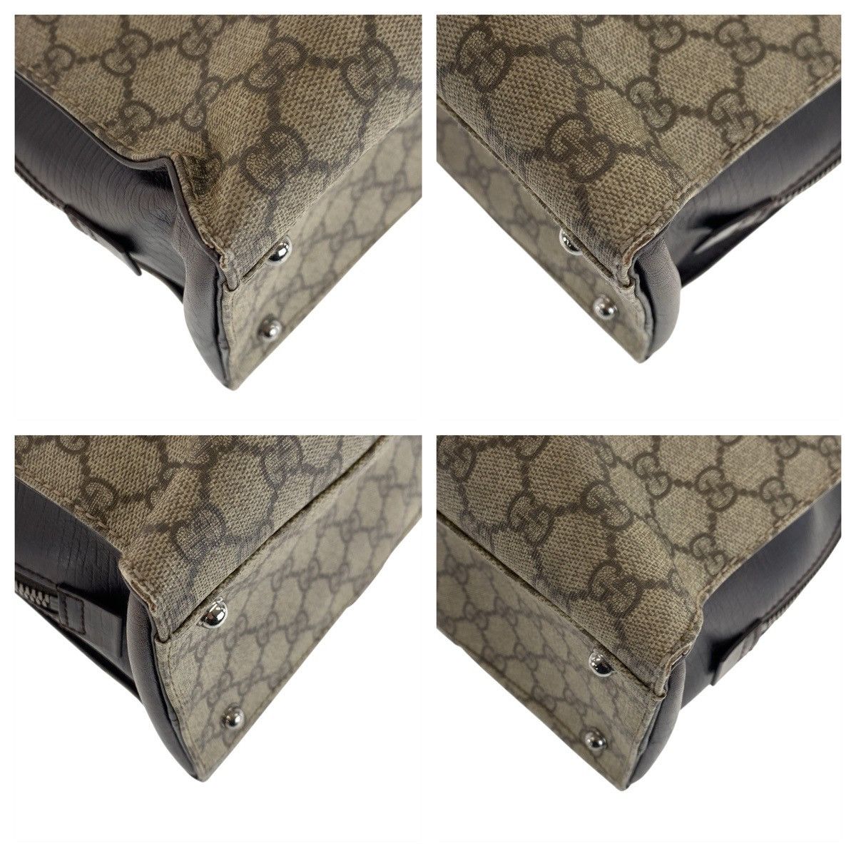 Gucci Gucci Gucci GG Supreme Canvas Leather Business Bag Leather Business Bag 114262 DUTY FREE for USA Size ONE SIZE - 3 Thumbnail