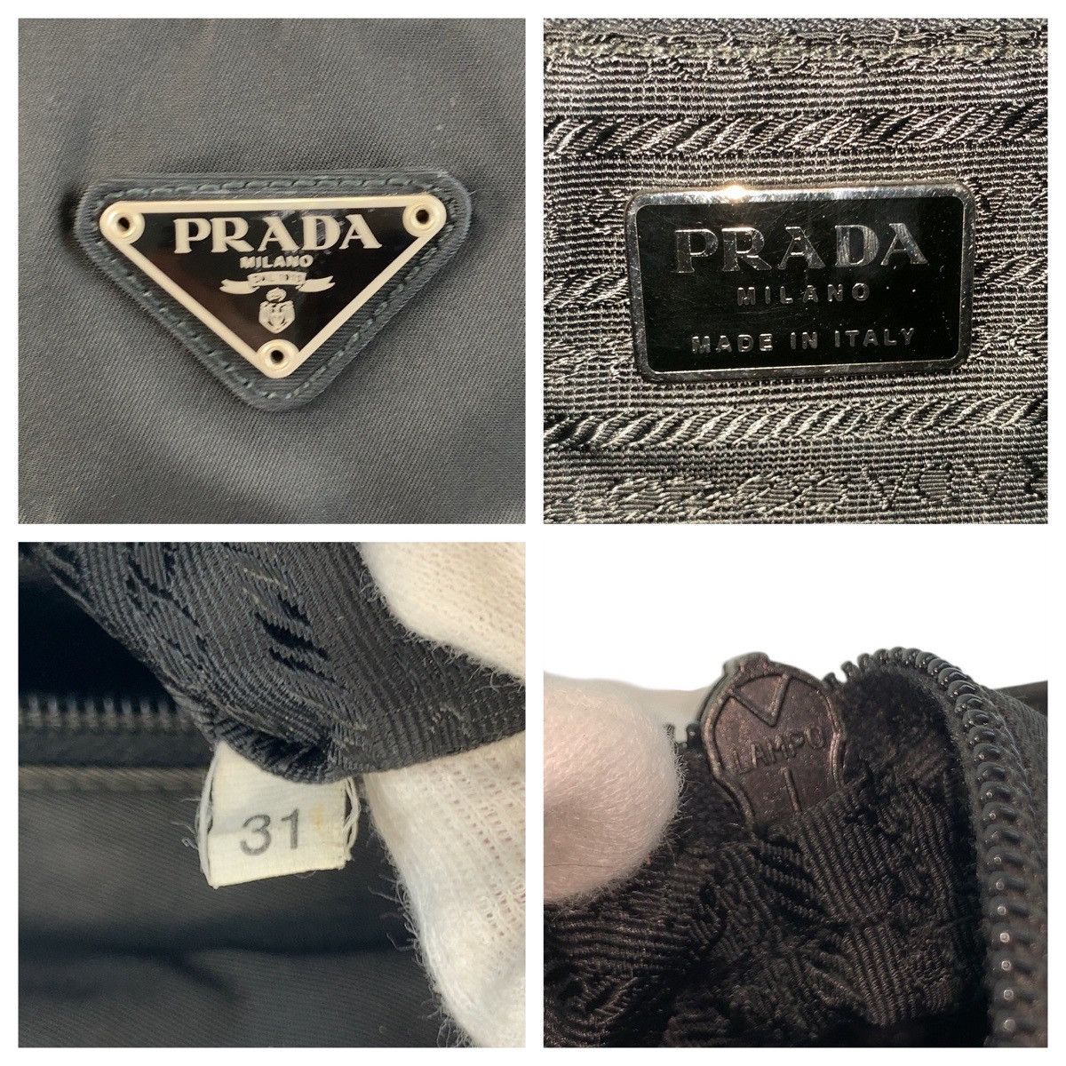Prada Prada Prada Tessuto Nylon Leather Handbag Textile Tote Bag DUTY FREE for USA Size ONE SIZE - 3 Thumbnail