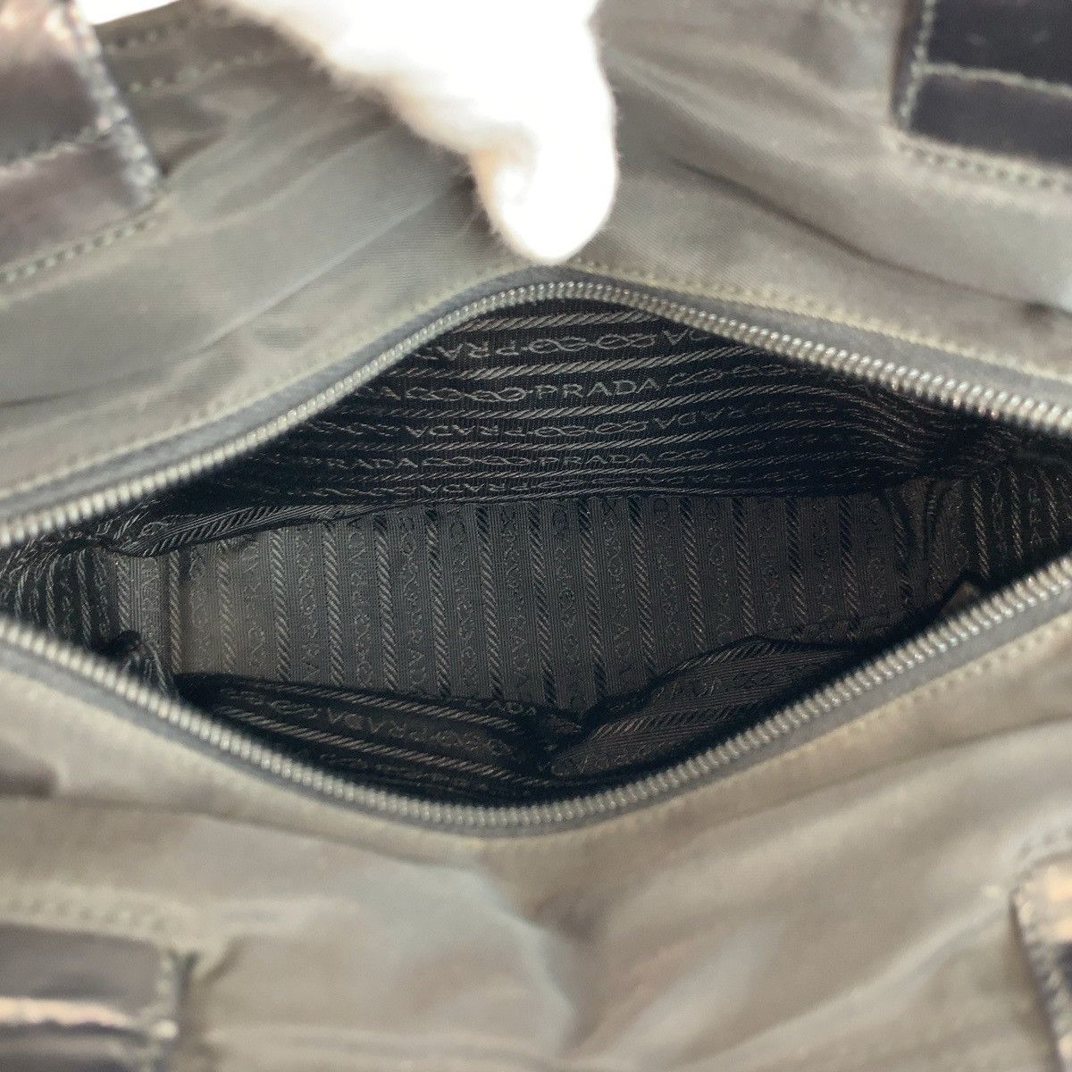 Prada Prada Prada Tessuto Nylon Leather Handbag Textile Tote Bag DUTY FREE for USA Size ONE SIZE - 9 Thumbnail