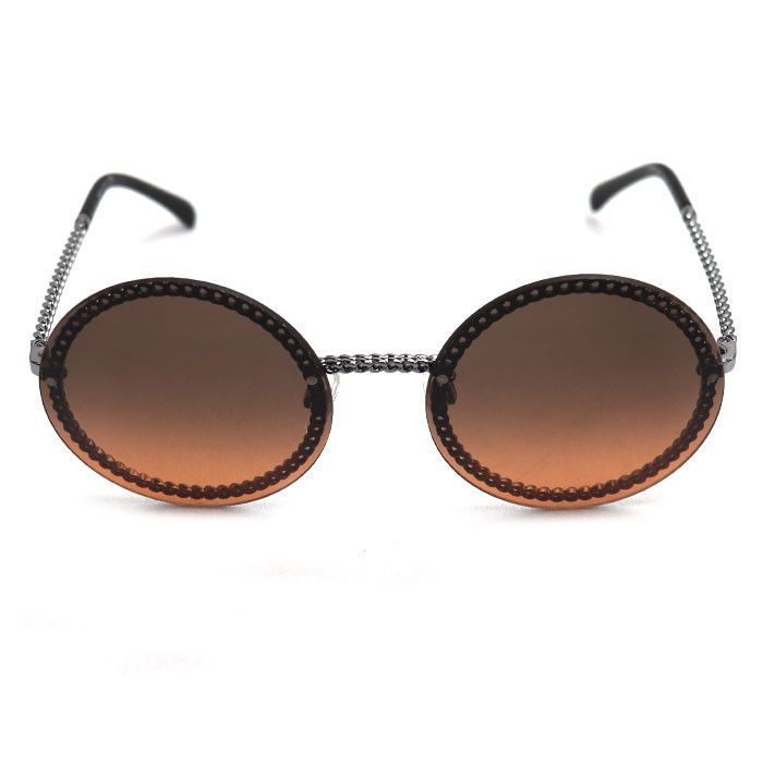 Chanel Chanel CHANEL Chain Frame Sunglasses Plastic / Synthetic Sunglasses 4245 C.108/18 DUTY FREE for USA Size ONE SIZE - 2 Thumbnail