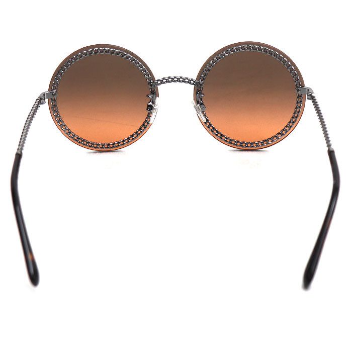 Chanel Chanel CHANEL Chain Frame Sunglasses Plastic / Synthetic Sunglasses 4245 C.108/18 DUTY FREE for USA Size ONE SIZE - 3 Thumbnail