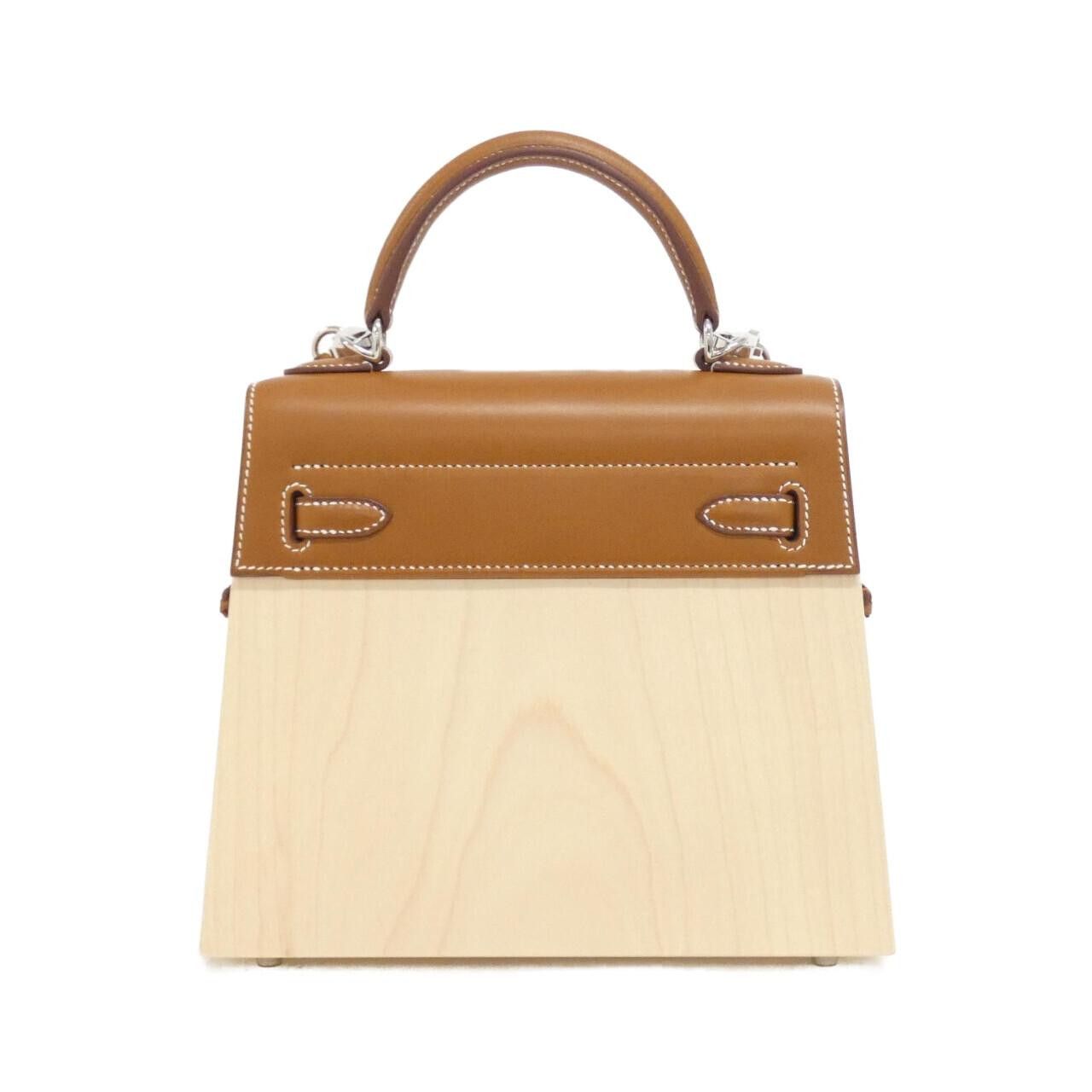 Hermes Hermes Hermès PERSPECTIVE CAVALIER Kelly22 Wood Barenia Plant-based Handbag Stamp B DUTY FREE for USA Size ONE SIZE - 2 Thumbnail