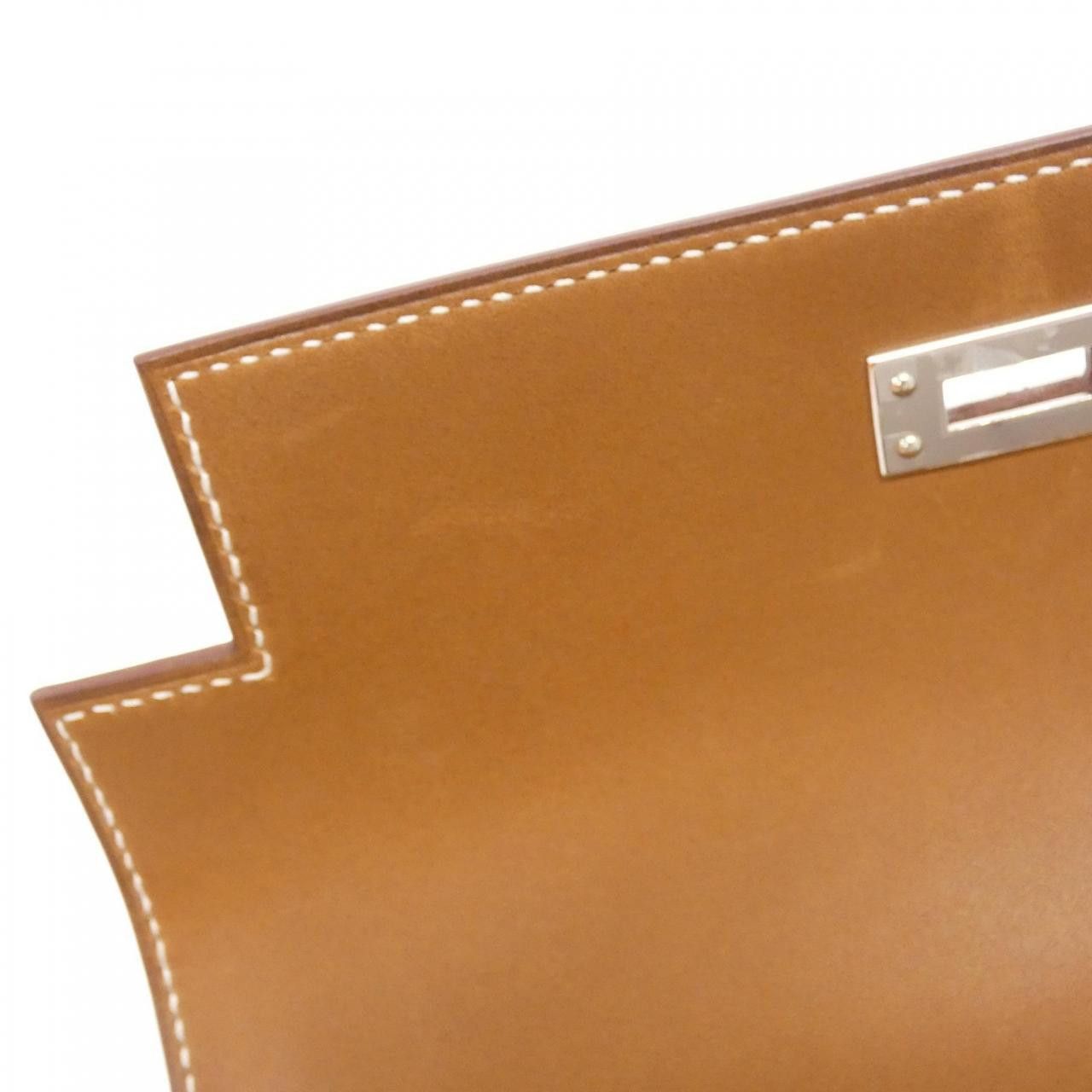 Hermes Hermes Hermès PERSPECTIVE CAVALIER Kelly22 Wood Barenia Plant-based Handbag Stamp B DUTY FREE for USA Size ONE SIZE - 8 Thumbnail