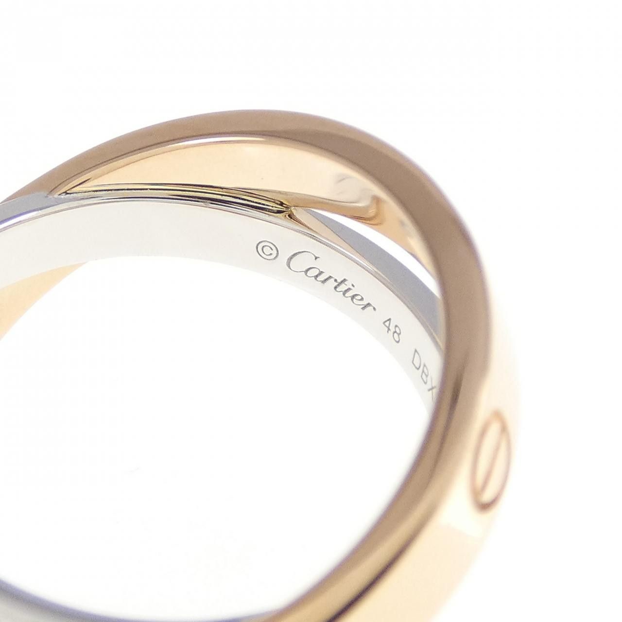 Cartier Cartier Cartier B Love 750 Pink Gold 750 White Gold Diamond Ring Size 8 Precious Metal Ring DUTY FREE for USA Size ONE SIZE - 4 Thumbnail