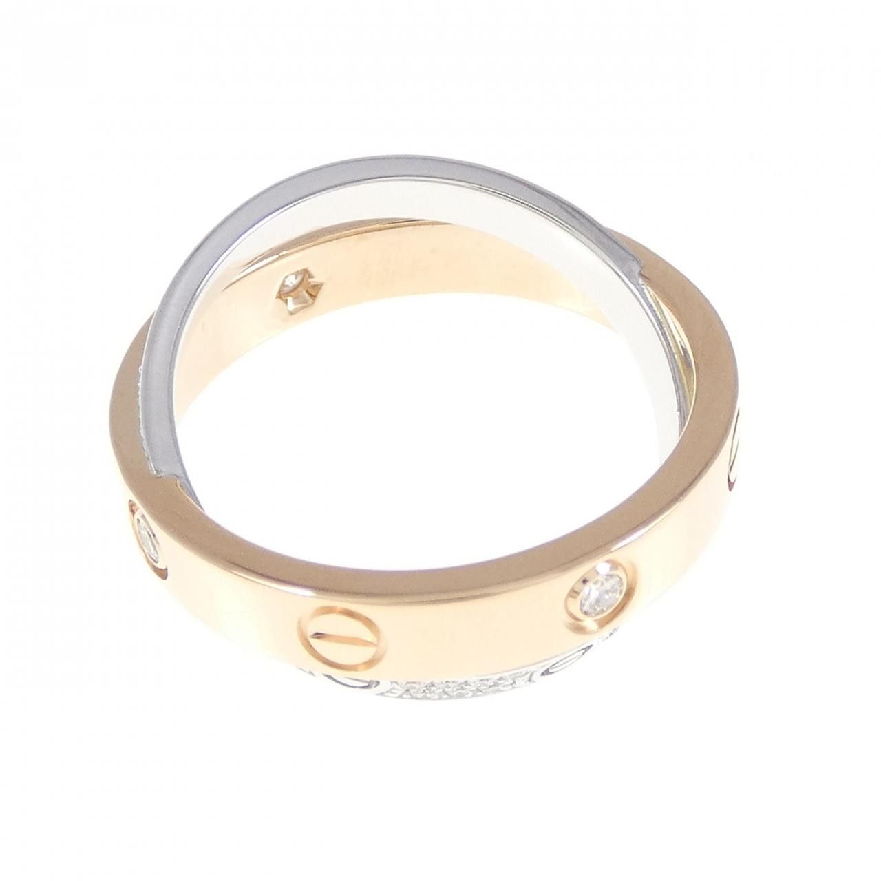 Cartier Cartier Cartier B Love 750 Pink Gold 750 White Gold Diamond Ring Size 8 Precious Metal Ring DUTY FREE for USA Size ONE SIZE - 3 Thumbnail