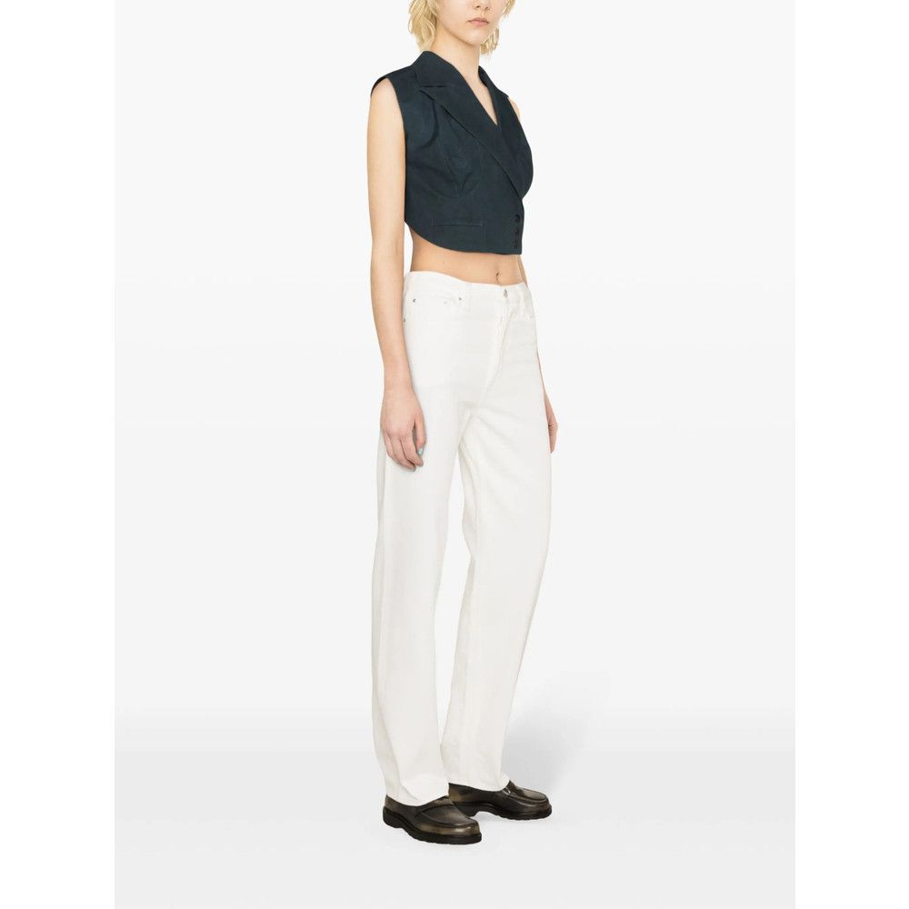 Toteme WHITE Denim - Straight-Leg Jeans