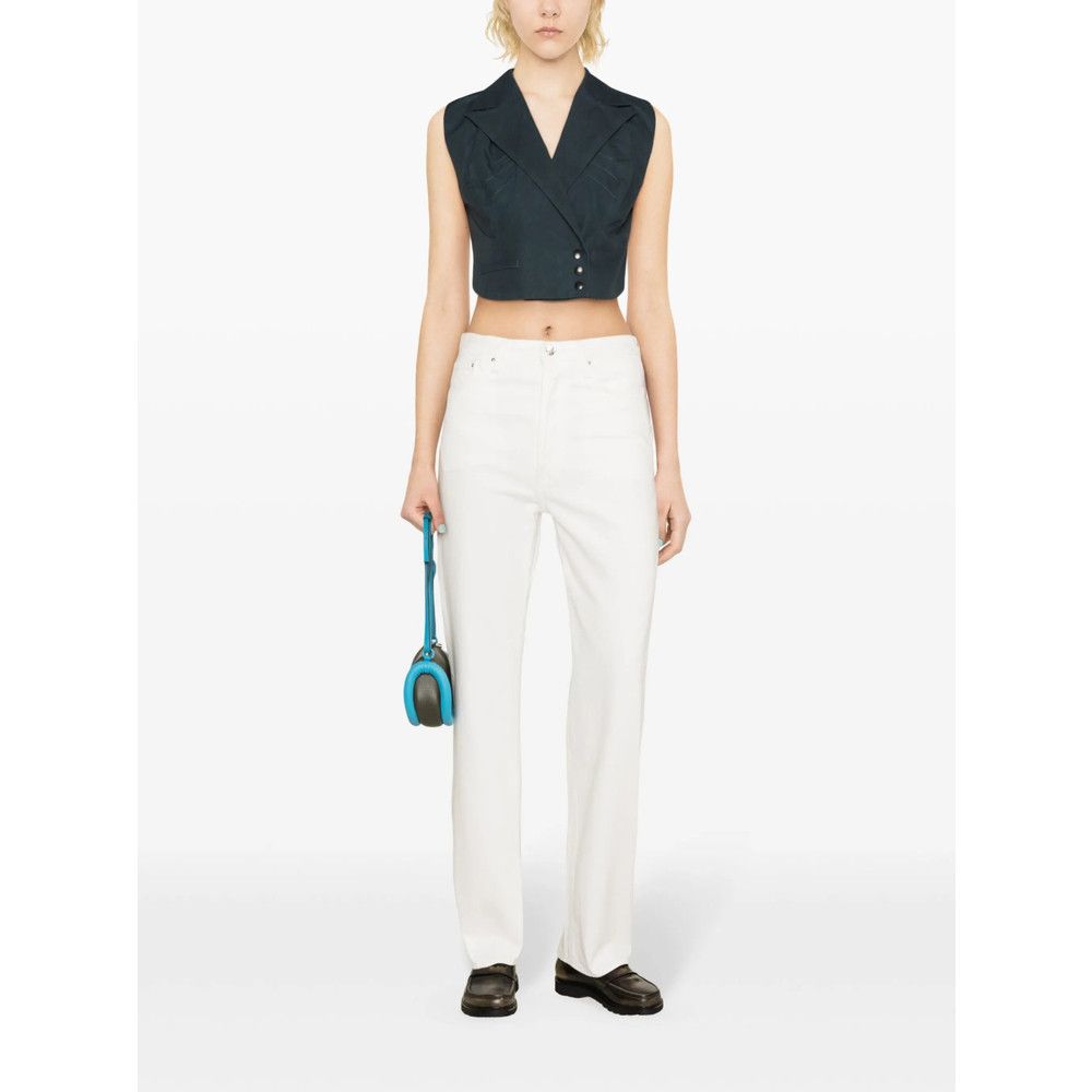 Toteme WHITE Denim - Straight-Leg Jeans