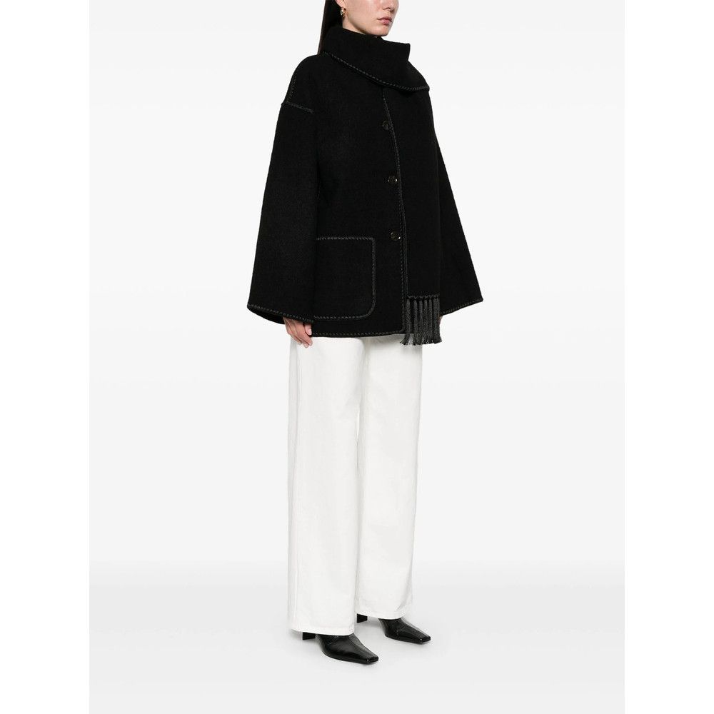 Toteme Toteme BLACK Coats - Single Breasted Coats Size XS / US 0-2 / IT 36-38 - 3 Thumbnail