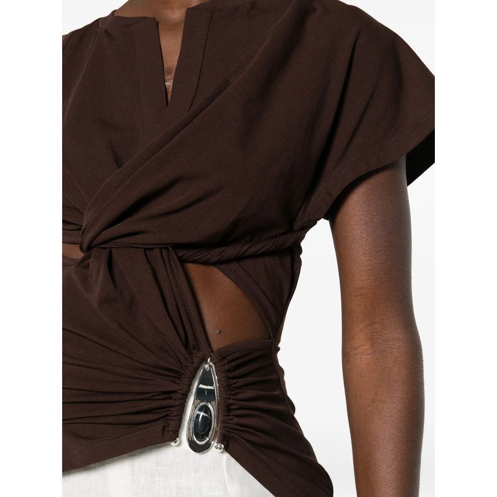 Christopher Esber Christopher Esber BROWN Tops - T-shirts & Jerseys Size XL / US 12-14 / IT 48-50 - 3 Thumbnail