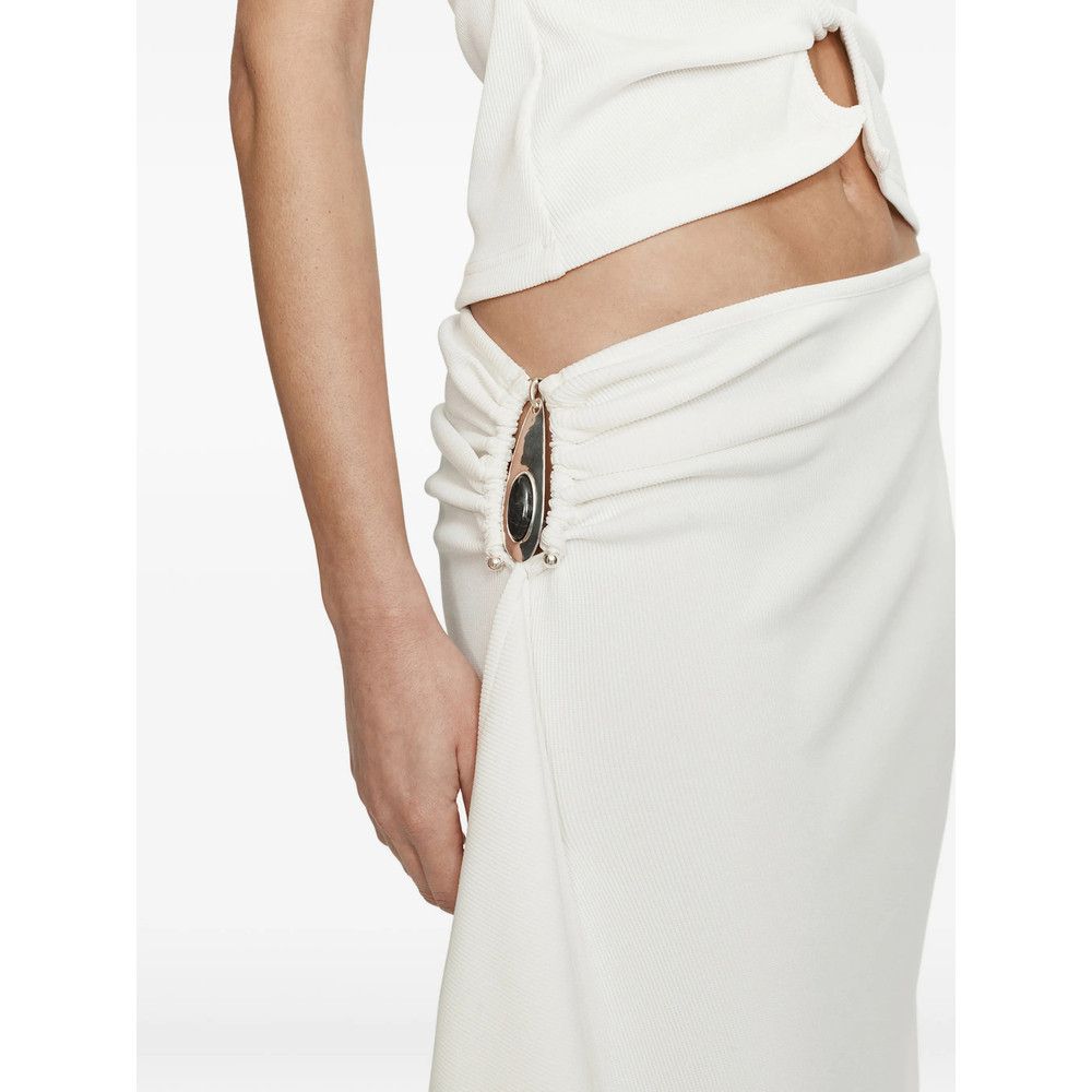 Christopher Esber Christopher Esber WHITE Skirts - Asymmetric & Draped Skirts Size 30" / US 8 / IT 44 - 4 Thumbnail