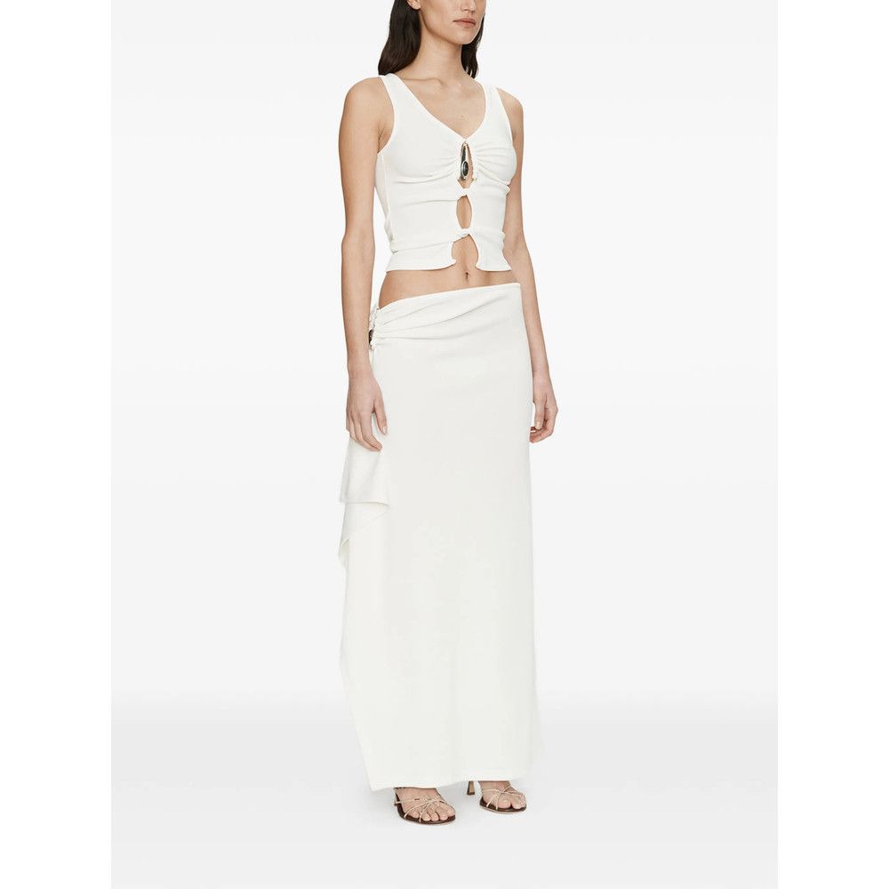 Christopher Esber Christopher Esber WHITE Skirts - Asymmetric & Draped Skirts Size 30" / US 8 / IT 44 - 3 Thumbnail