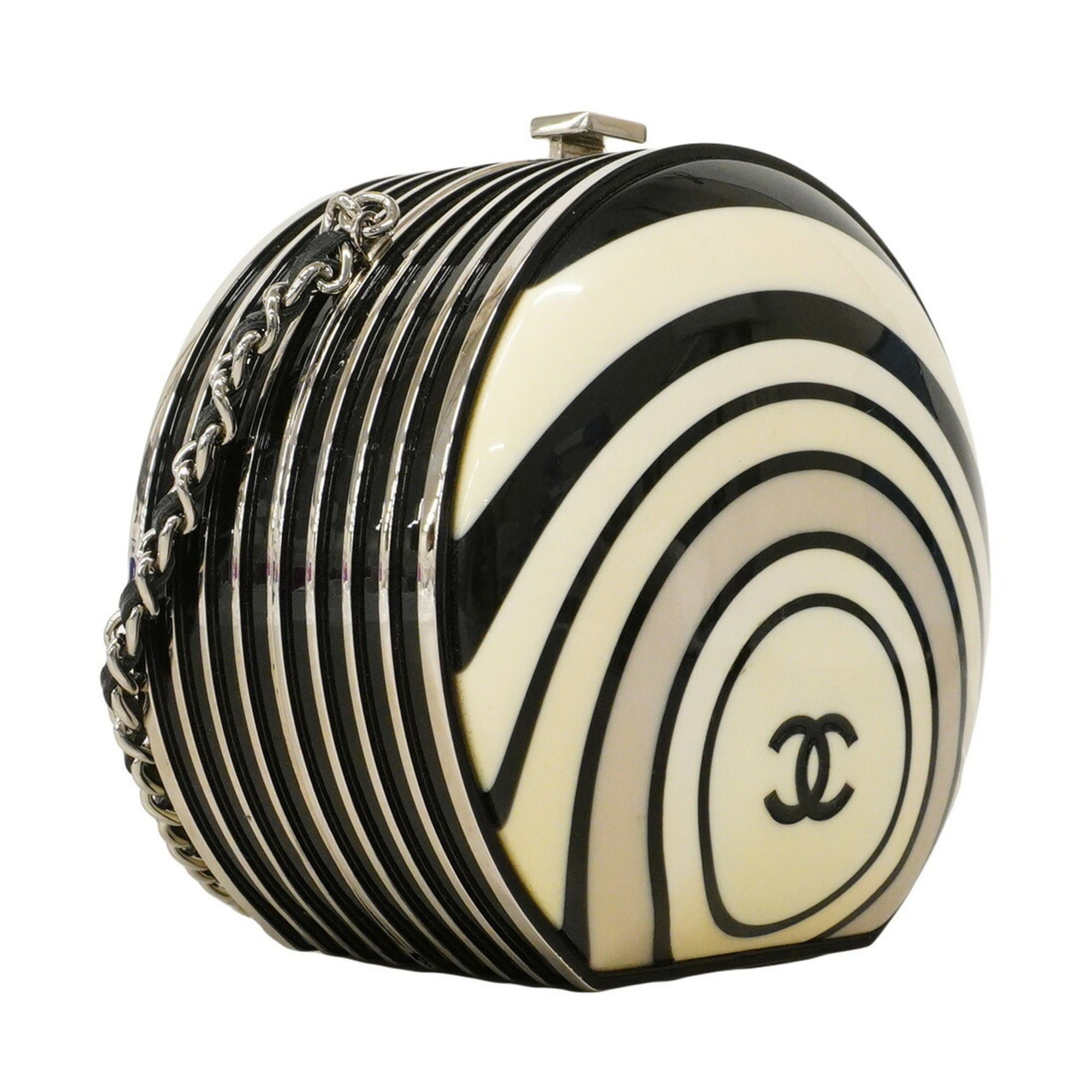 Chanel Chanel Shoulder Bag Chain Ivory Black Women's Size ONE SIZE - 2 Thumbnail