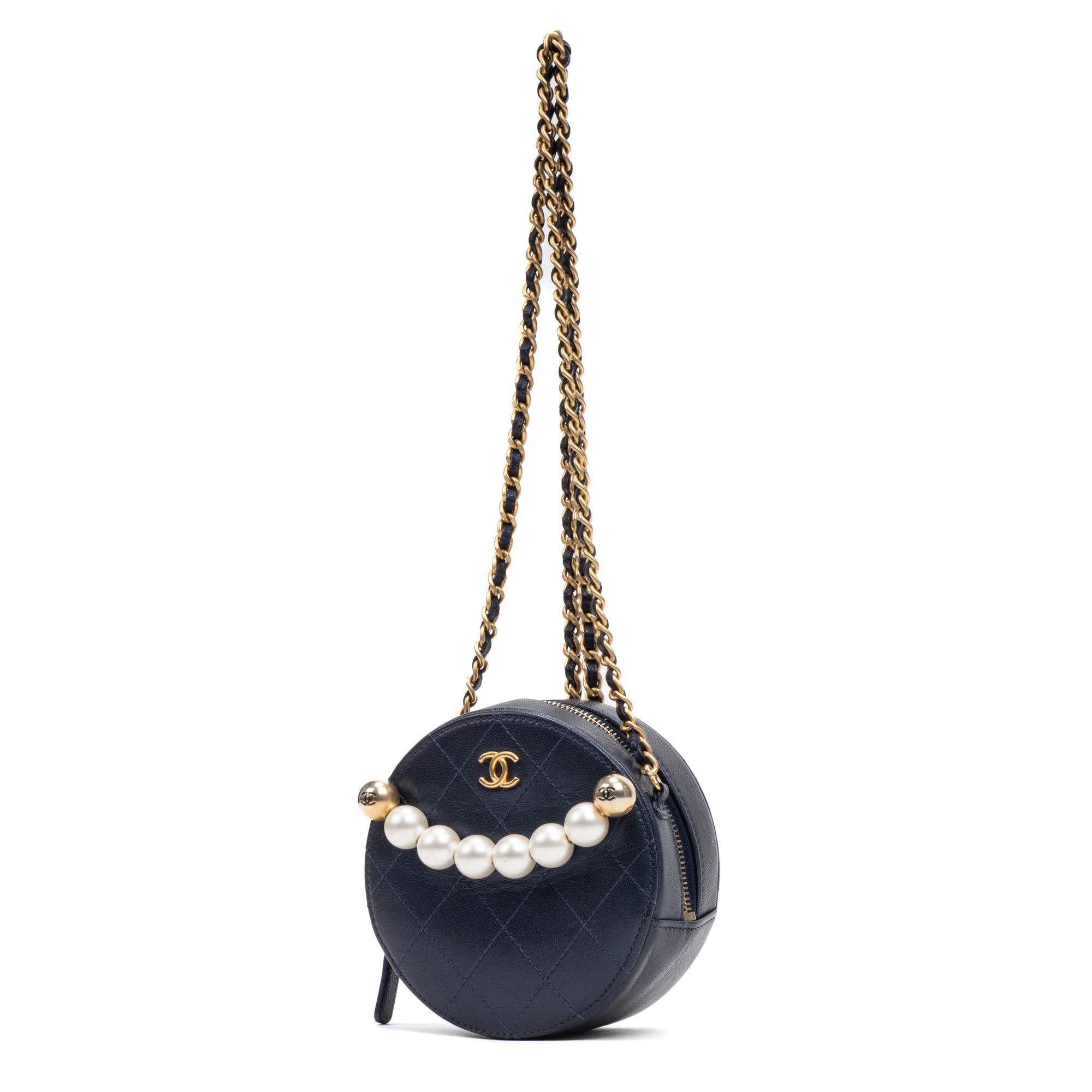 Chanel Chic Pearls Round Chain Clutch Mini Size ONE SIZE - 2 Thumbnail