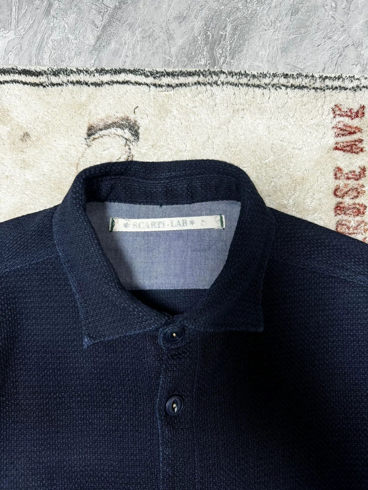 Scarti-Lab Scarti Lab Indigo Sashiko Shirt Jacket Size US S / EU 44-46 / 1 - 3 Thumbnail