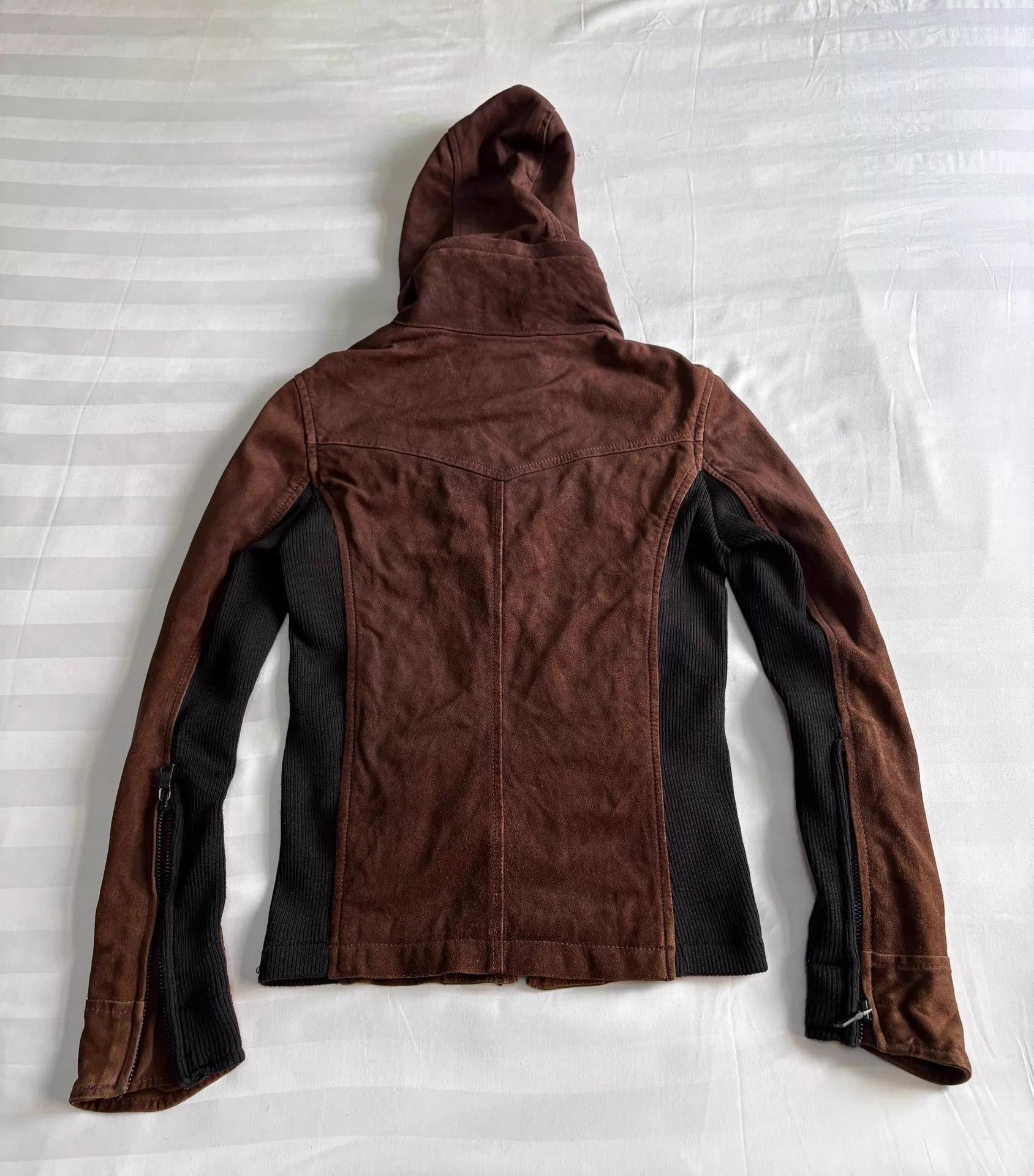 BUFFALO BOBS Hooded Faux Suede Jacket with Ribbed Sleeves Size US S / EU 44-46 / 1 - 6 Thumbnail
