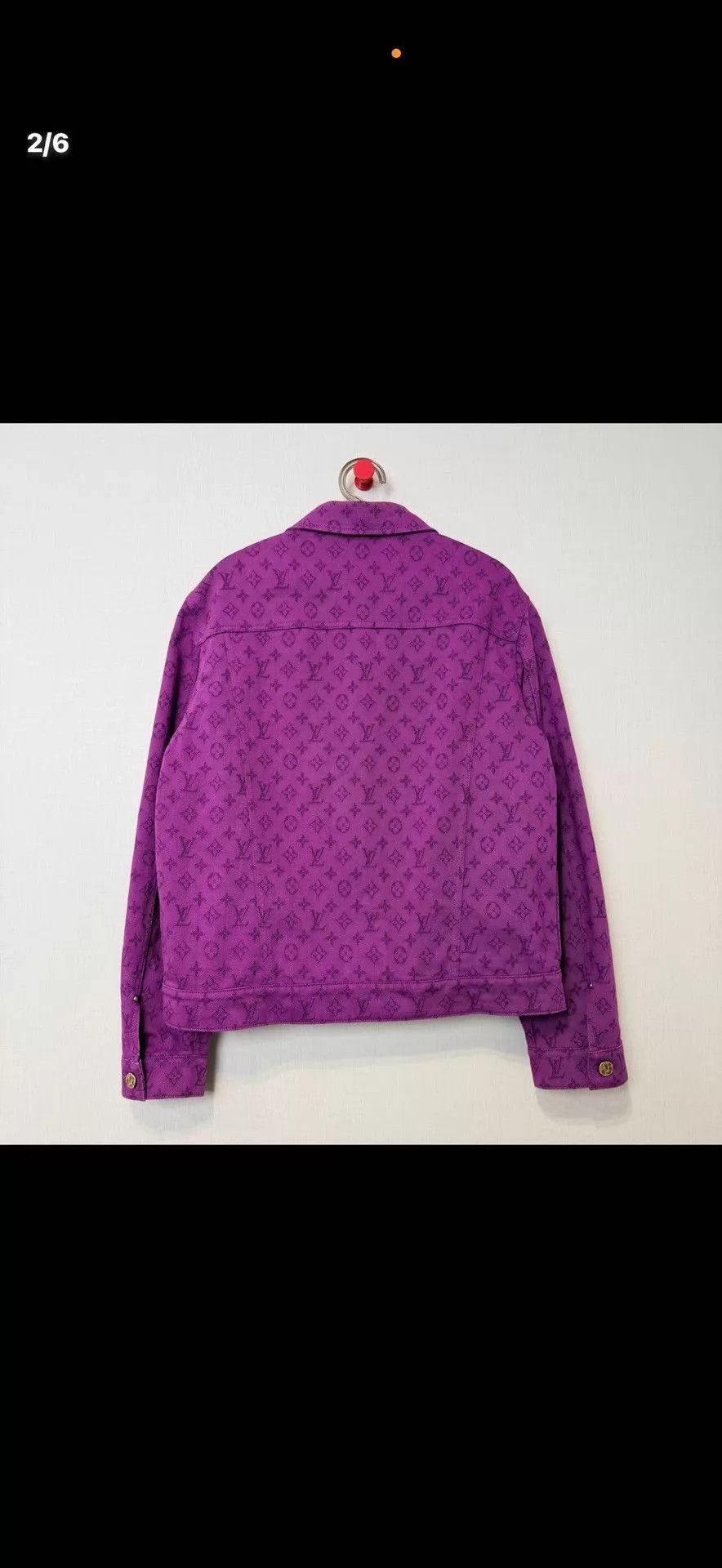 Louis Vuitton Purple Patterned Denim Jacket Size M Size US M / EU 48-50 / 2 - 2 Thumbnail
