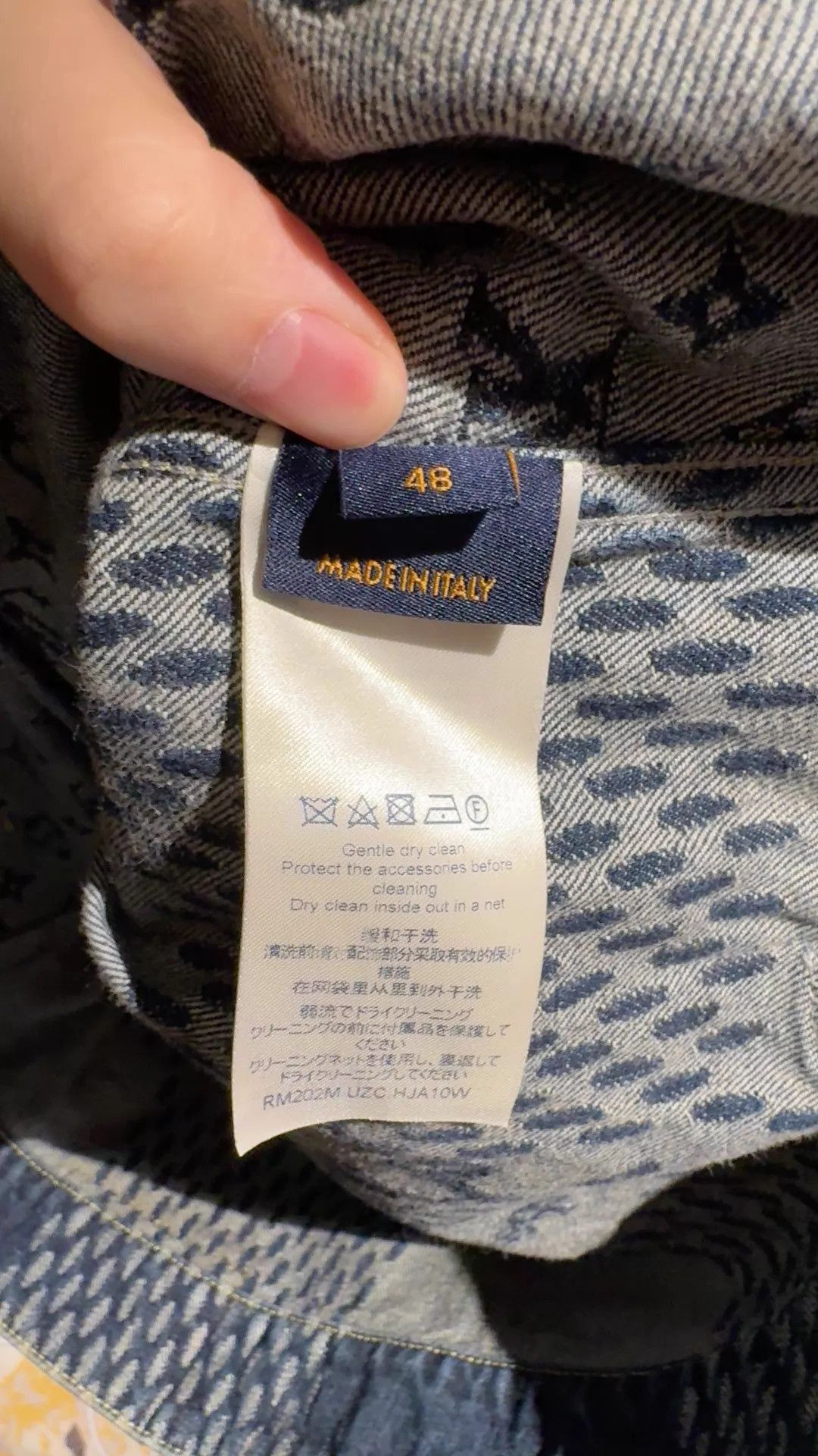 Louis Vuitton Blue Denim Jacket with Pattern - Size M Size US M / EU 48-50 / 2 - 2 Thumbnail