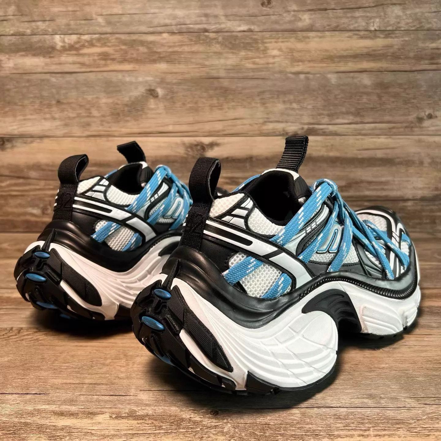 Balenciaga Blue Low-Top Lace-Up Thick Sole Sneakers Size 9 Size US 9 / EU 42 - 5 Thumbnail