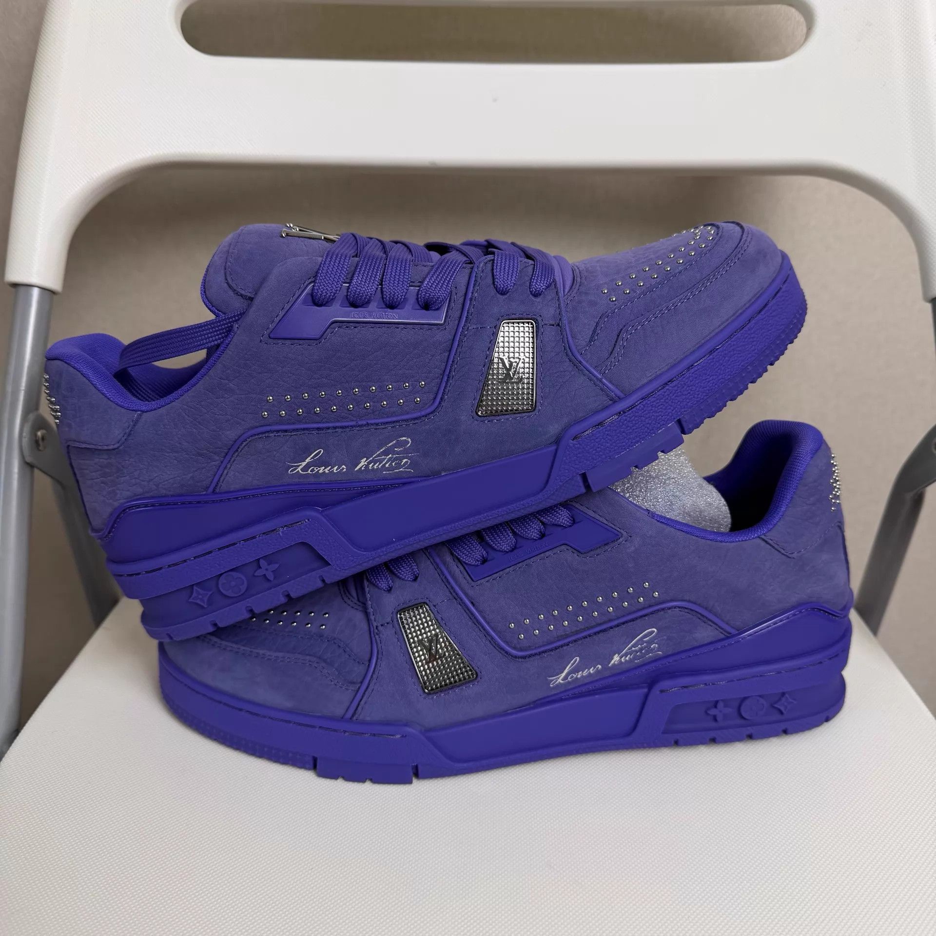 Louis Vuitton Purple Low-Top Sneakers Size 9 Size US 9 / EU 42 - 6 Thumbnail