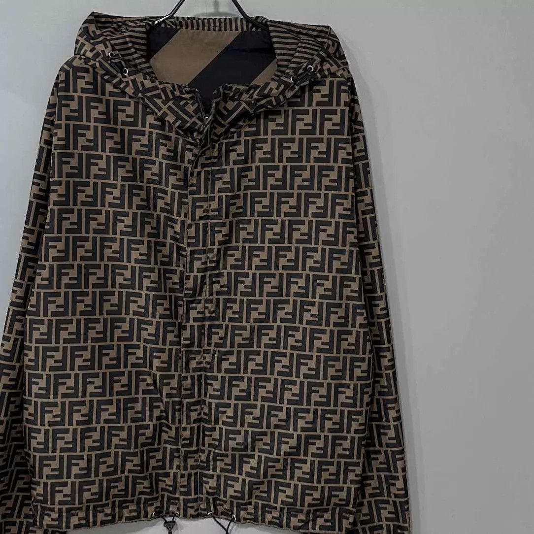 Fendi Multi Striped Hooded Light Jacket XL Size US XL / EU 56 / 4 - 5 Thumbnail