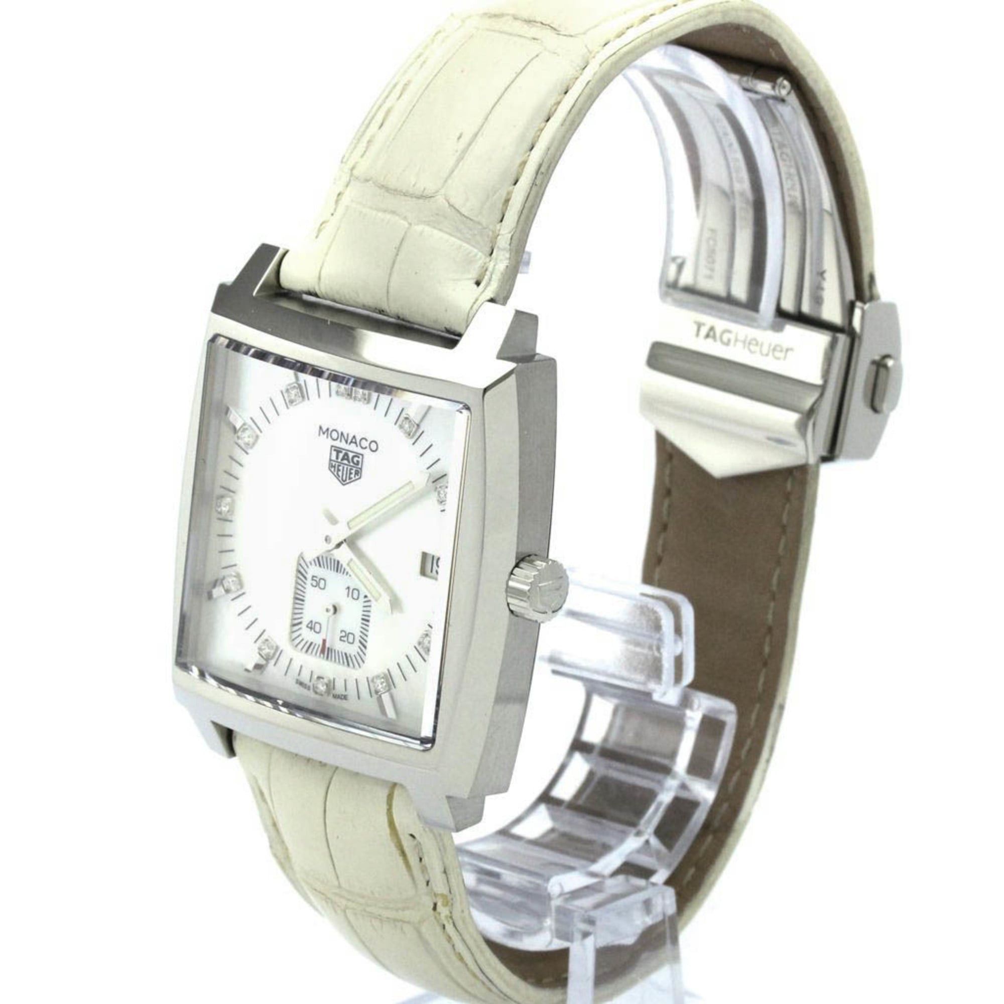 Tag Heuer TAG HEUER Monaco Lady Diamond MOP Dial Quartz Watch WAW131B Polished Size ONE SIZE - 2 Thumbnail