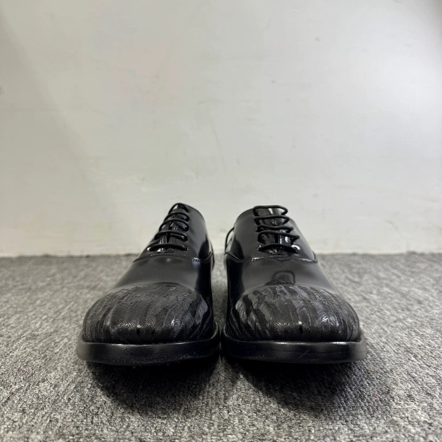 Alexander McQueen Black Leather Formal Lace-Up Shoes Size US 7 / EU 40 - 2 Thumbnail