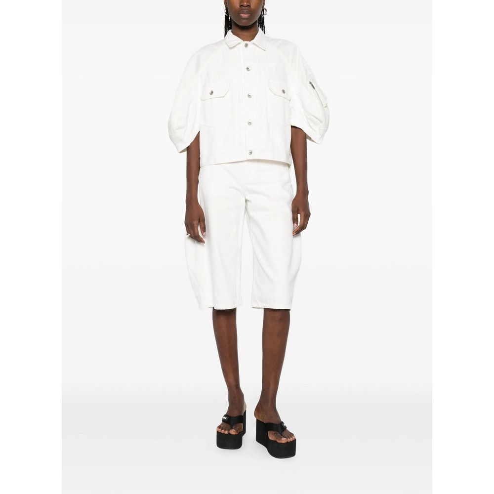 Sacai Sacai WHITE Jackets - Denim Jackets Size M / US 6-8 / IT 42-44 - 3 Thumbnail