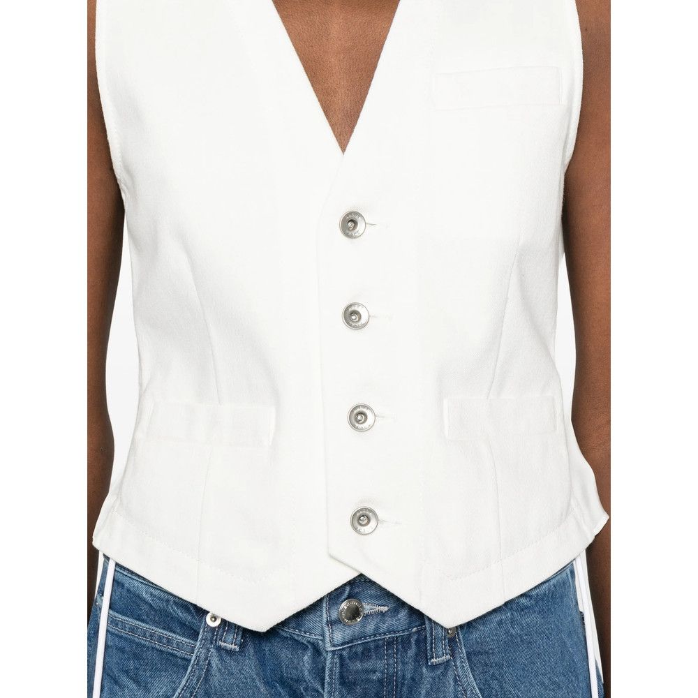 Sacai Sacai WHITE Jackets - Waistcoat & Gilets Size M / US 6-8 / IT 42-44 - 4 Thumbnail