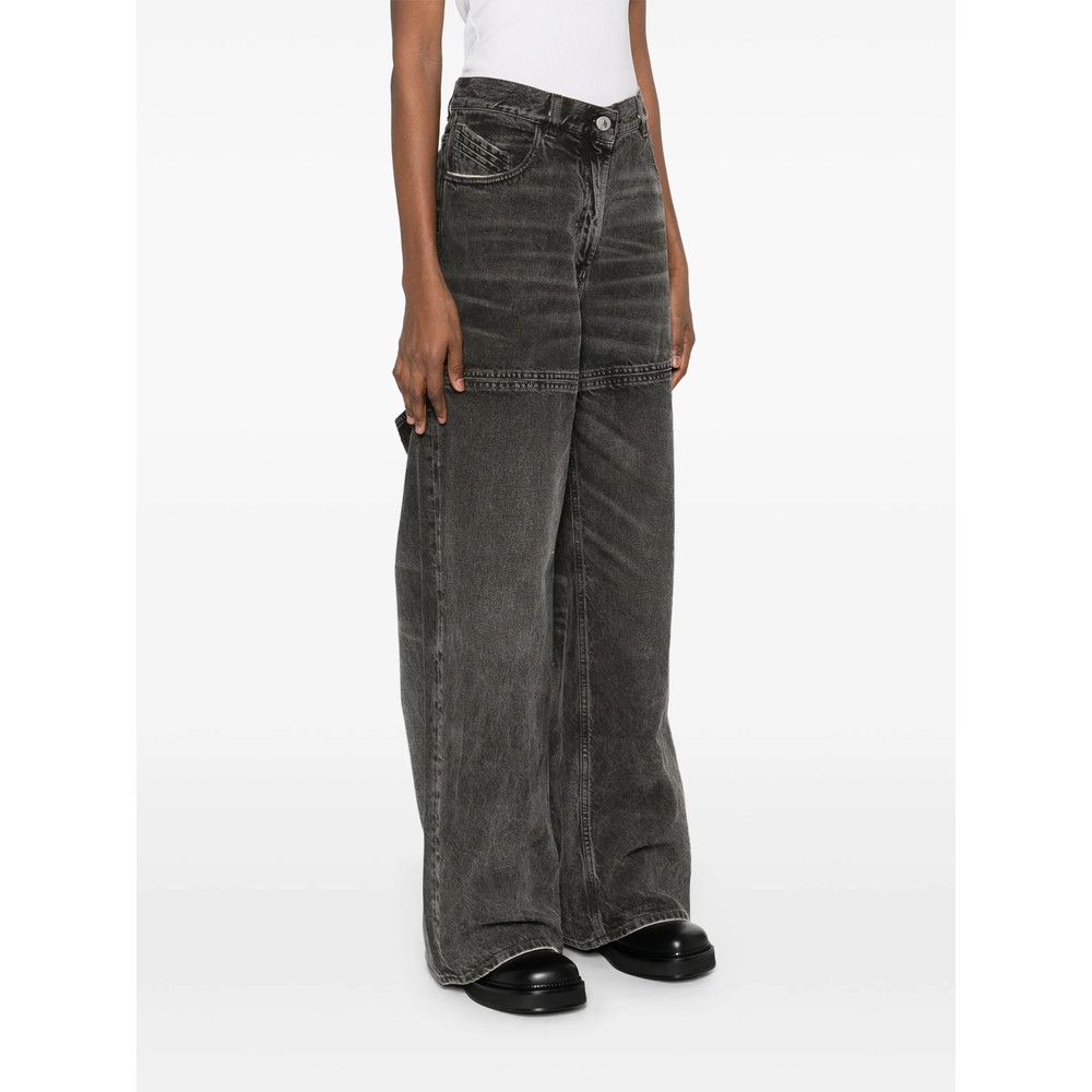 The Attico The Attico BLACK Denim - Wide-Leg Jeans Size 27" / US 4 / IT 40 - 5 Thumbnail
