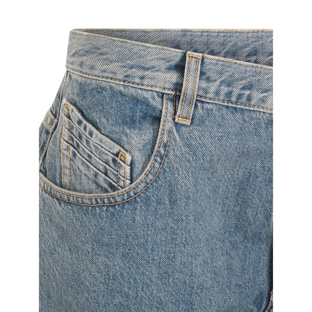 The Attico The Attico BLUE Denim - Wide-Leg Jeans Size 27" / US 4 / IT 40 - 2 Thumbnail