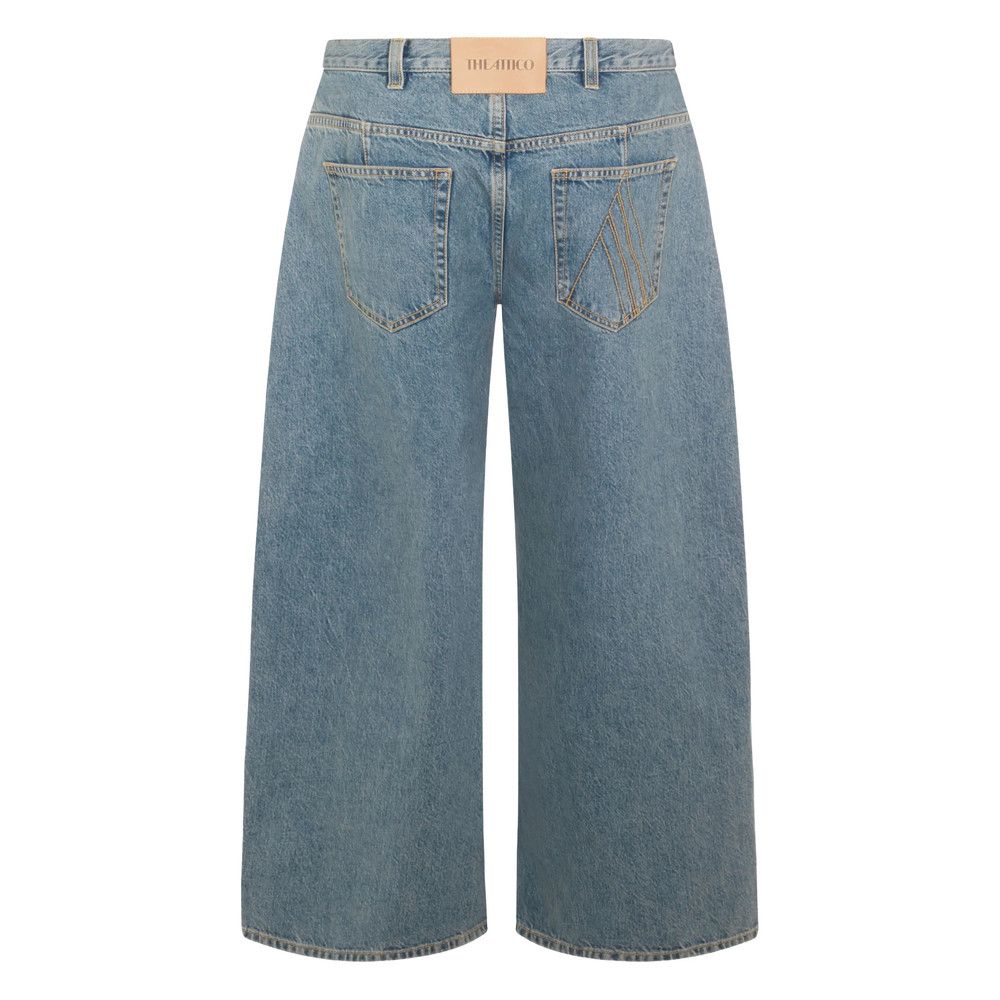 The Attico The Attico BLUE Denim - Wide-Leg Jeans Size 27" / US 4 / IT 40 - 3 Thumbnail