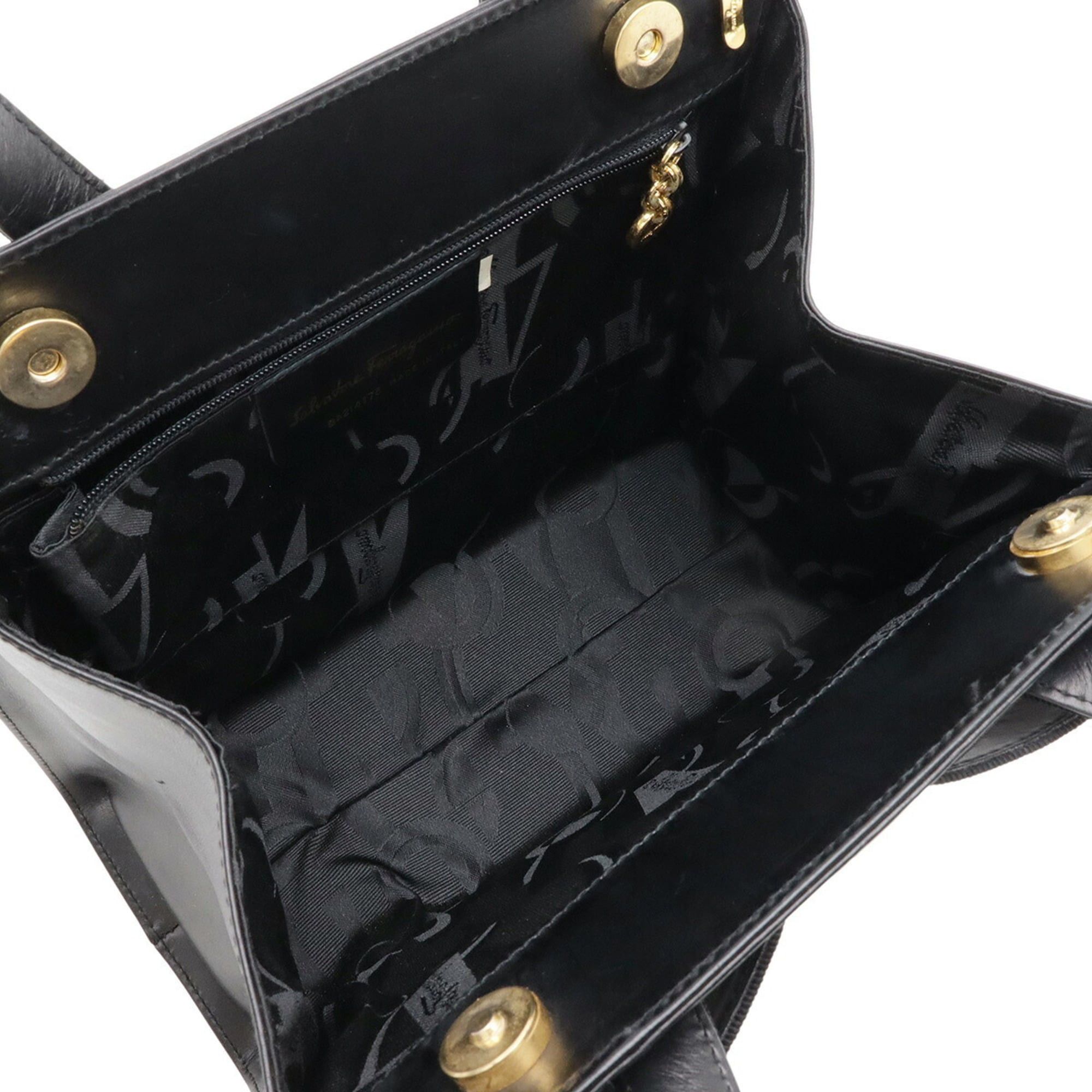 Salvatore Ferragamo Salvatore Ferragamo Vara handbag/shoulder bag in black leather (BA214178) Size ONE SIZE - 8 Thumbnail