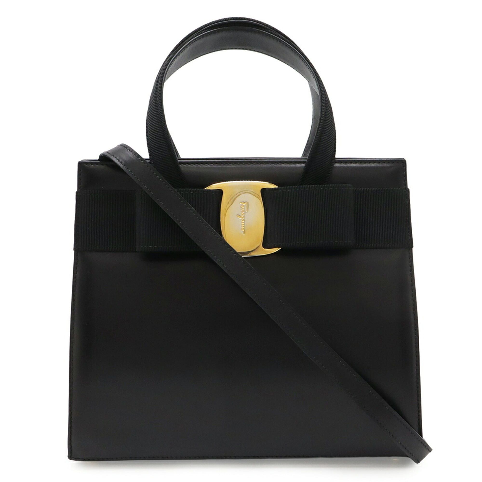 Salvatore Ferragamo Salvatore Ferragamo Vara handbag/shoulder bag in black leather (BA214178) Size ONE SIZE - 2 Thumbnail