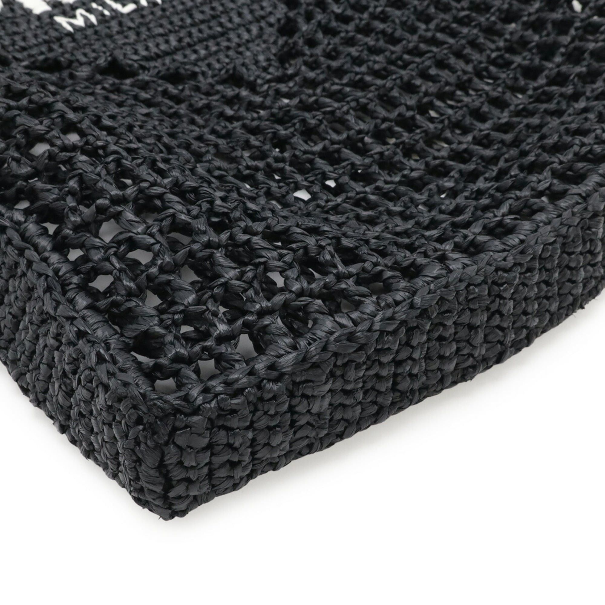 Prada Prada Crochet Tote Bag Shoulder Black White 1BG393 Size ONE SIZE - 4 Thumbnail