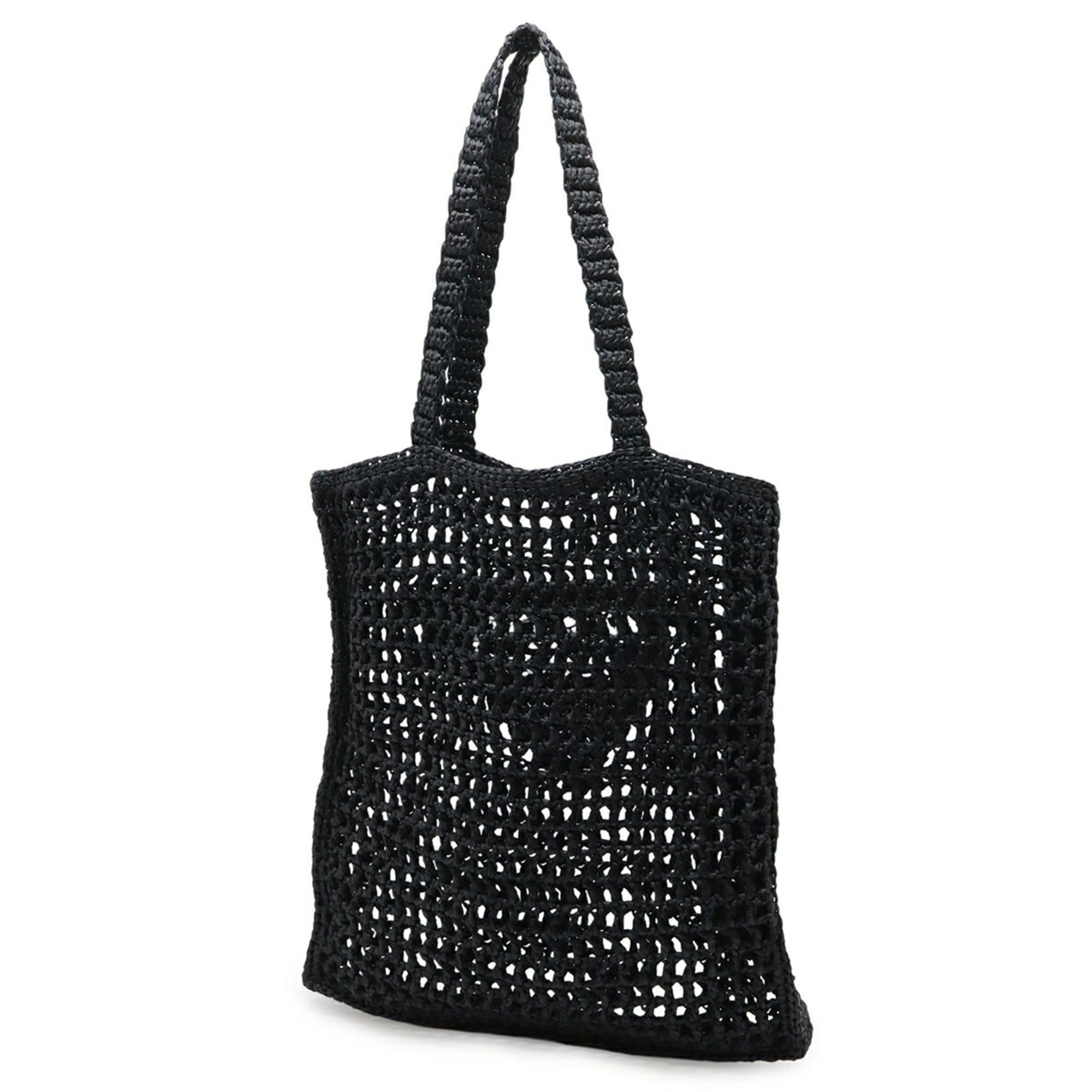 Prada Prada Crochet Tote Bag Shoulder Black White 1BG393 Size ONE SIZE - 3 Thumbnail
