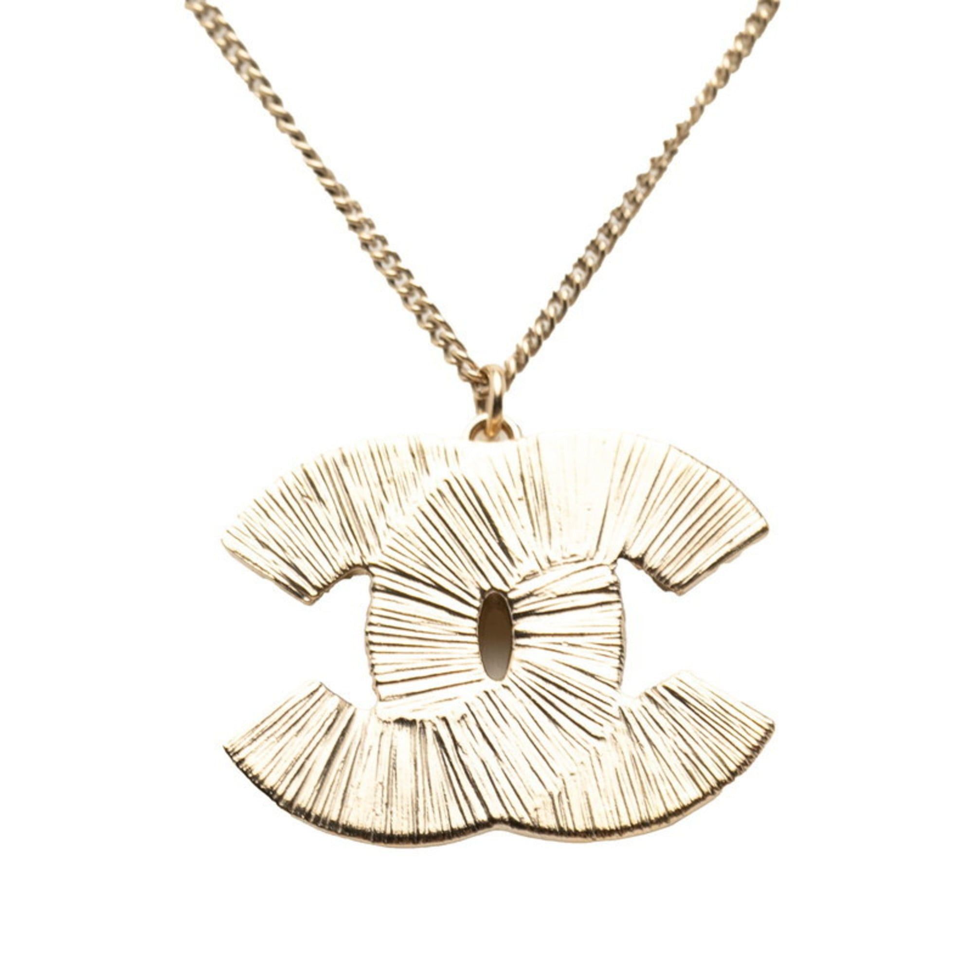 Chanel Chanel Coco Mark Necklace, Gold Plated, Women's, CHANEL Size ONE SIZE - 3 Thumbnail