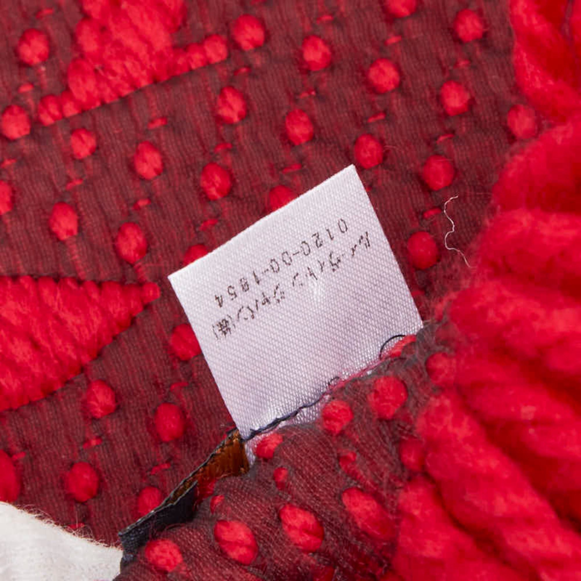 Louis Vuitton Louis Vuitton Monogram Echarpe Logomania Scarf M72432 Red Wool and Silk Women's LOUIS VUITTON Size ONE SIZE - 4 Thumbnail