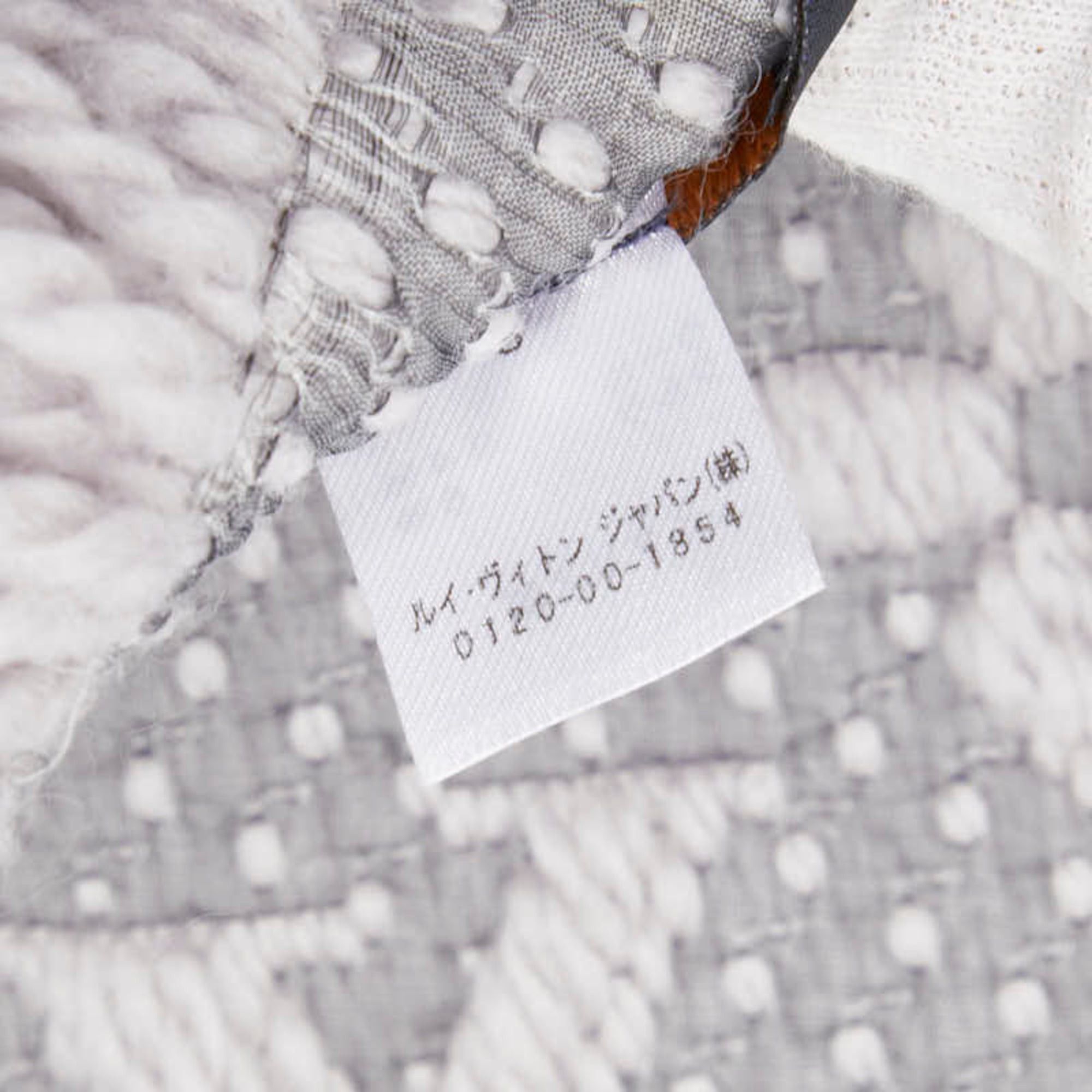 Louis Vuitton Louis Vuitton Echarpe Logomania Scarf M74742 Gray Griperle Wool and Silk Women's LOUIS VUITTON Size ONE SIZE - 4 Thumbnail