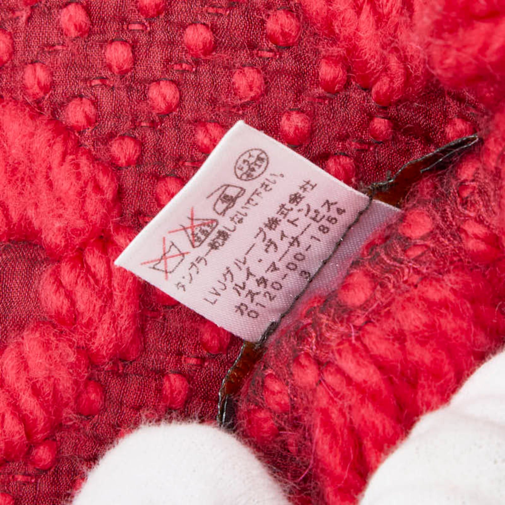 Louis Vuitton Louis Vuitton Monogram Echarpe Logomania Scarf 413287 Pink and Red Wool Silk Women's LOUIS VUITTON Size ONE SIZE - 5 Thumbnail