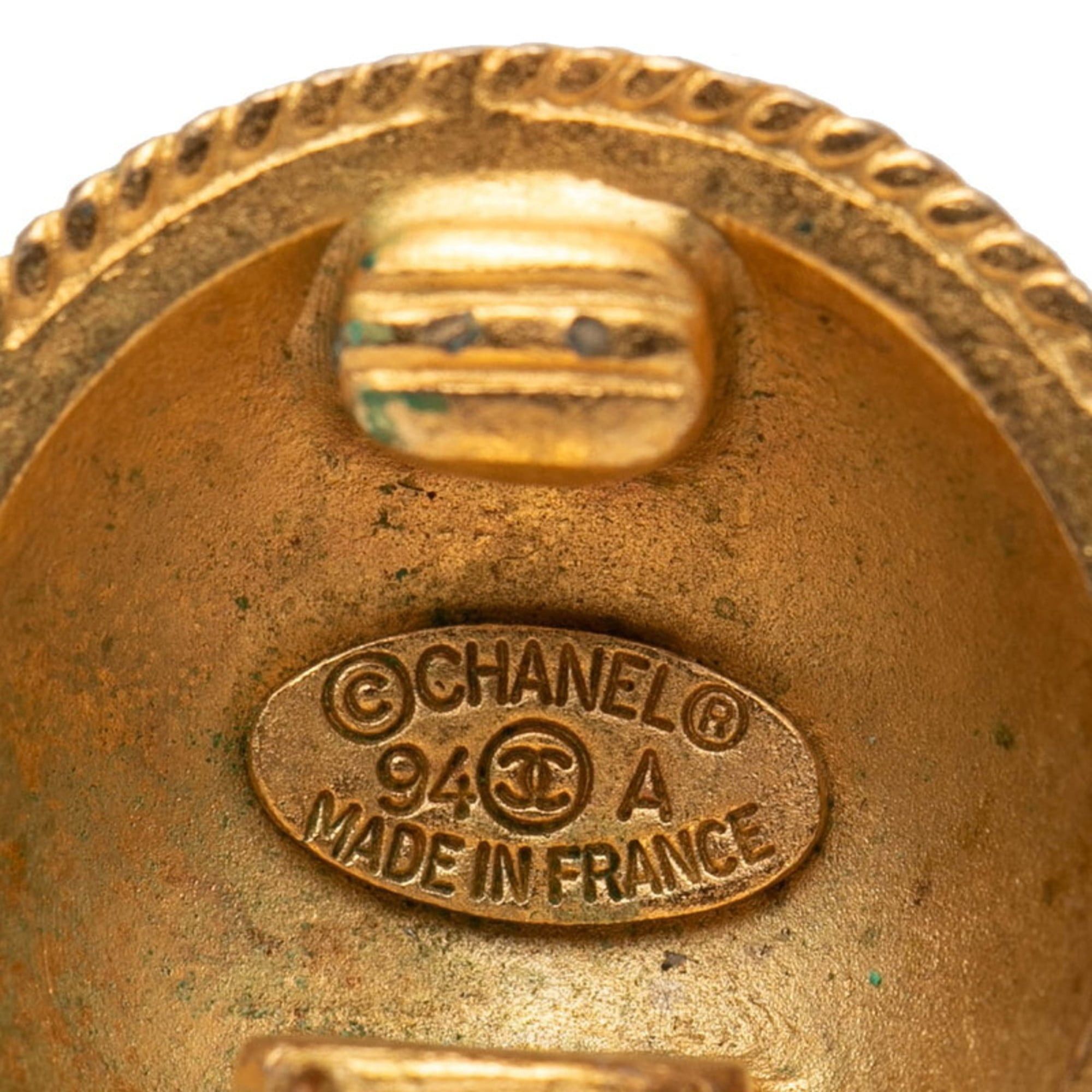 Chanel Vintage Chanel Coco Mark Earrings, Gold Plated, Women's, CHANEL Size ONE SIZE - 6 Thumbnail